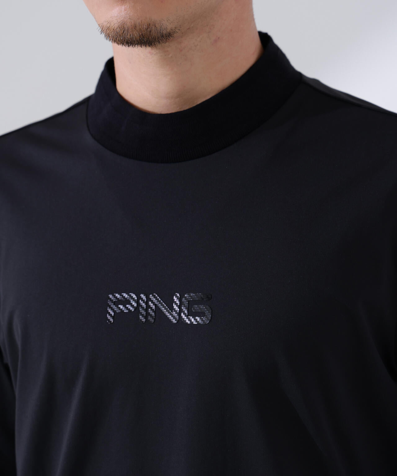 【PING APPAREL】トリコット長袖ハイネックカットソー ＜GOLD＞ (MENS)