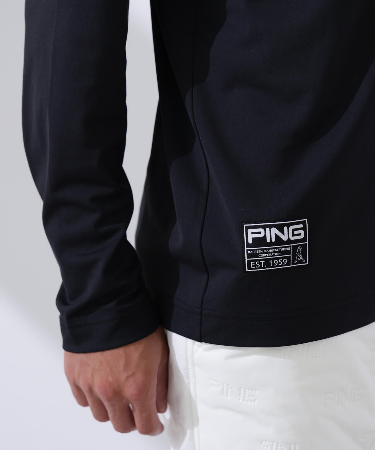 【PING APPAREL】トリコット長袖ハイネックカットソー ＜GOLD＞ (MENS)