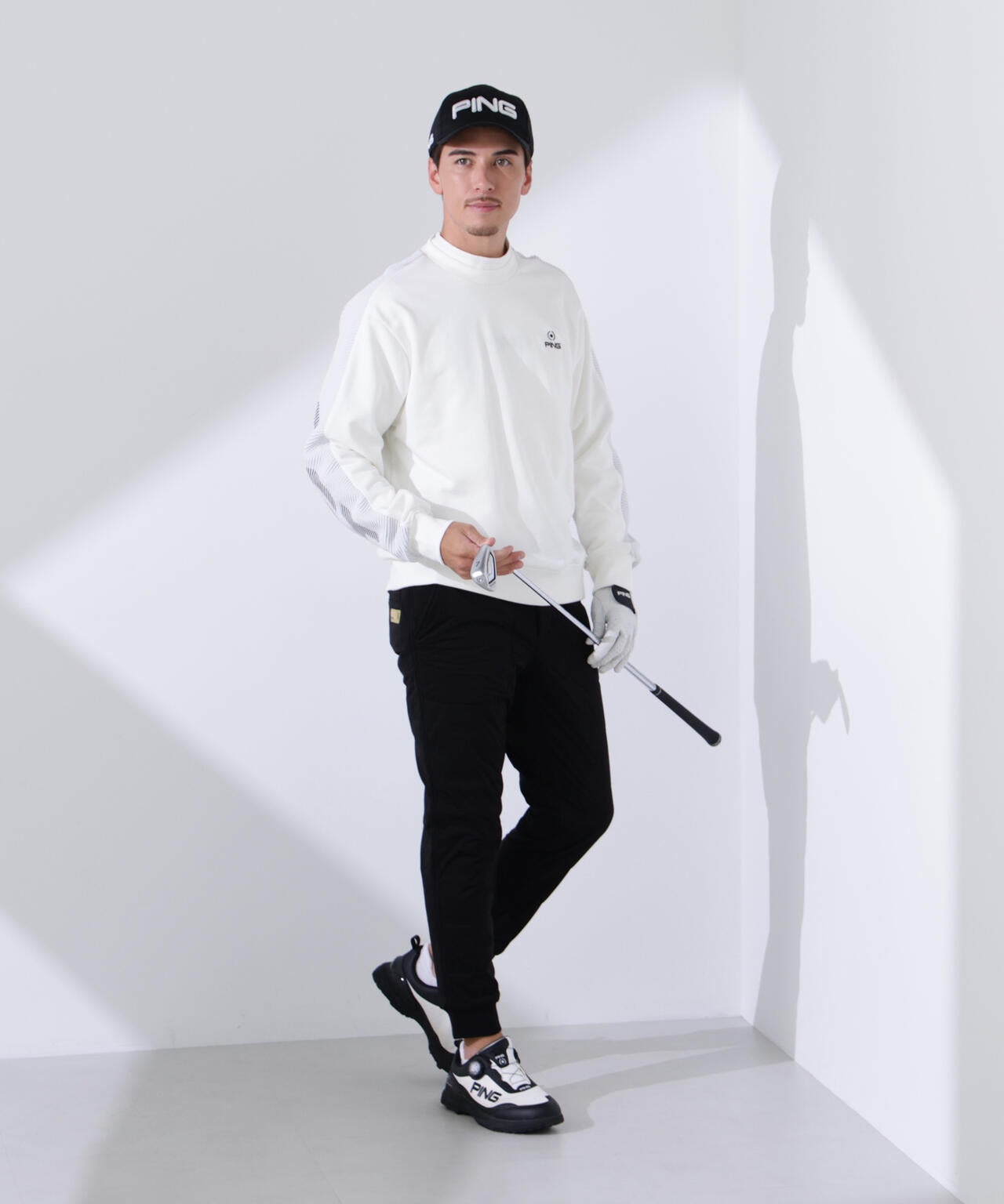 【PING APPAREL】トリコット長袖ハイネックカットソー ＜GOLD＞ (MENS)