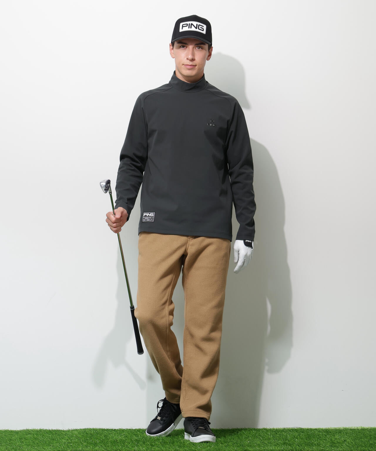 【PING APPAREL】サーモソーラ―長袖ハイネックカットソー ＜GOLD＞ (MENS)