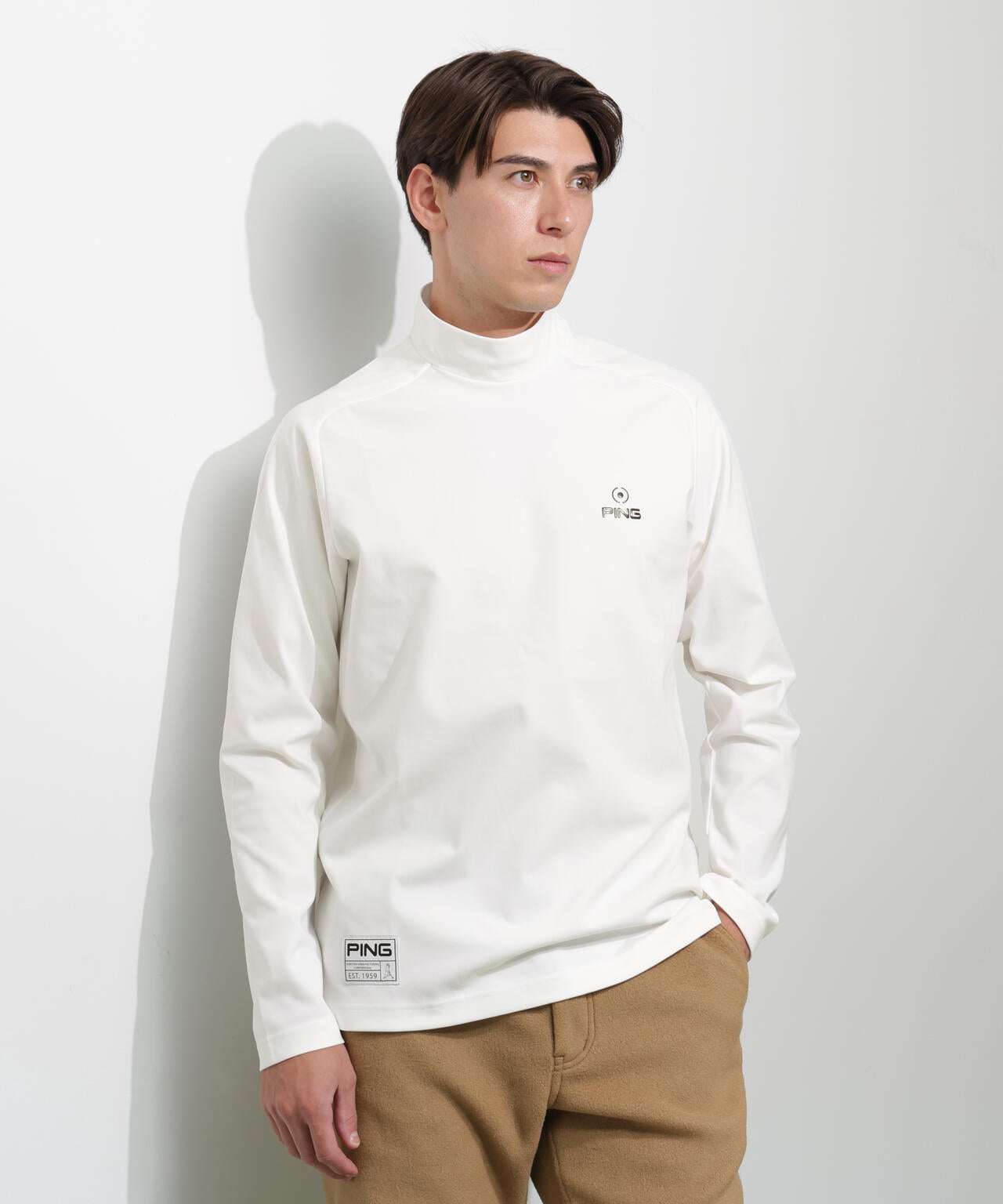 PING APPAREL】サーモソーラ―長袖ハイネックカットソー ＜GOLD＞ (MENS