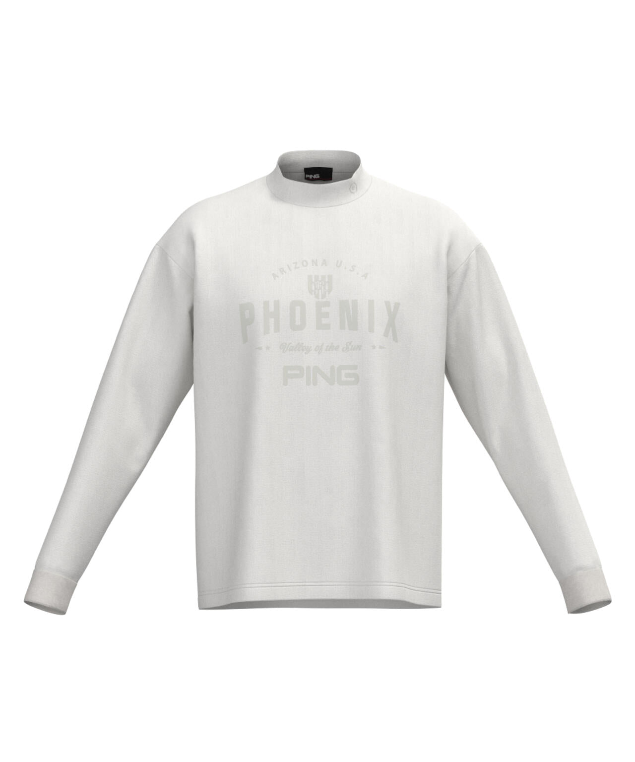 【PING APPAREL】TC天竺ル―ズシルエット長袖ハイネックシャツ ＜NATIVE＞ (MENS)