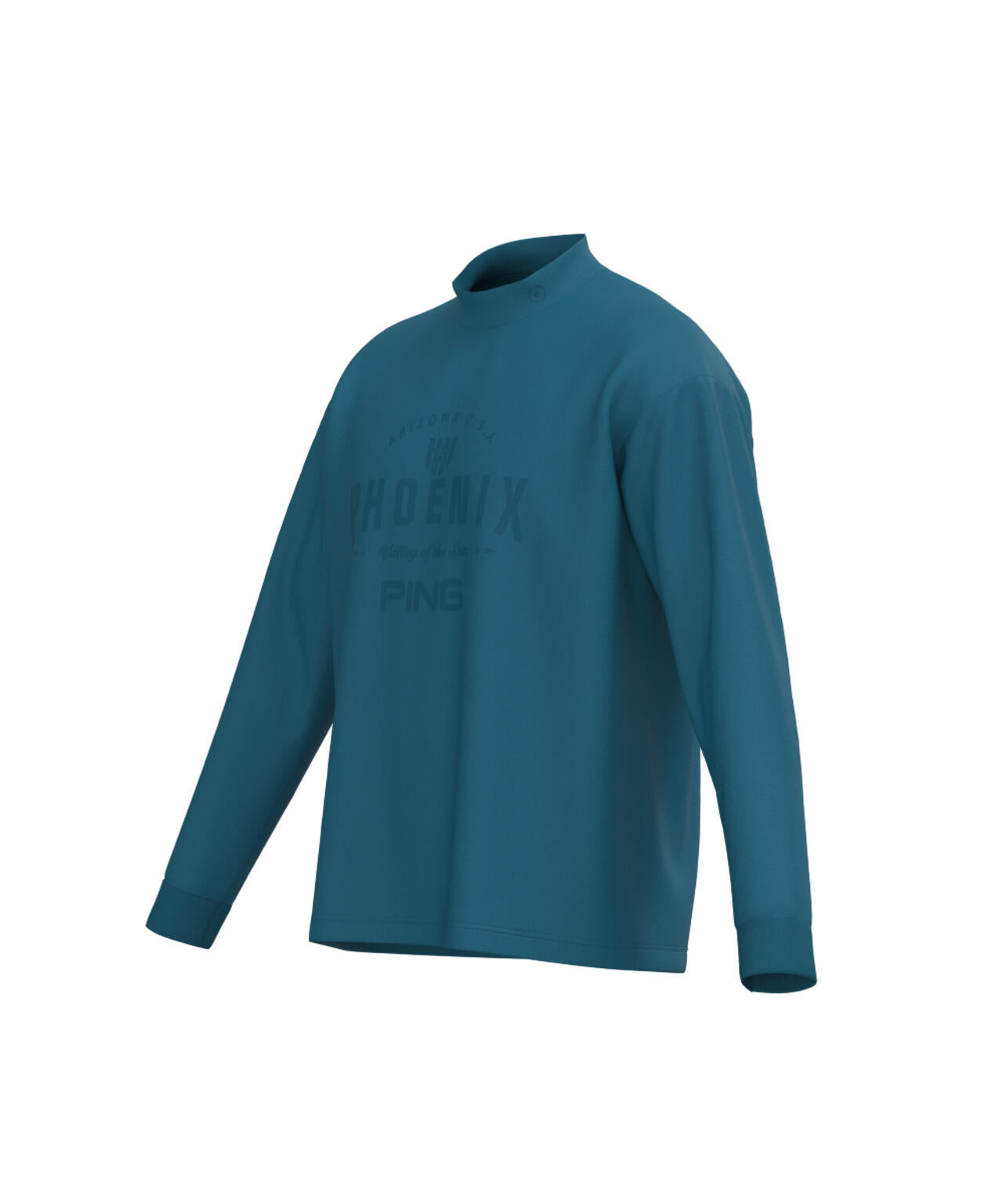 【PING APPAREL】TC天竺ル―ズシルエット長袖ハイネックシャツ ＜NATIVE＞ (MENS)