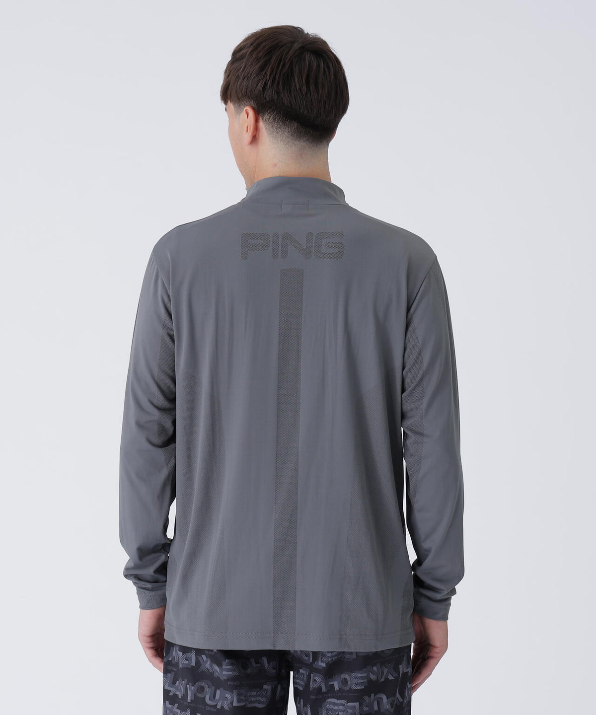 【PING APPAREL】メッシュジャカードハイネックシャツ ＜PERFORMANCE＞ (MENS)