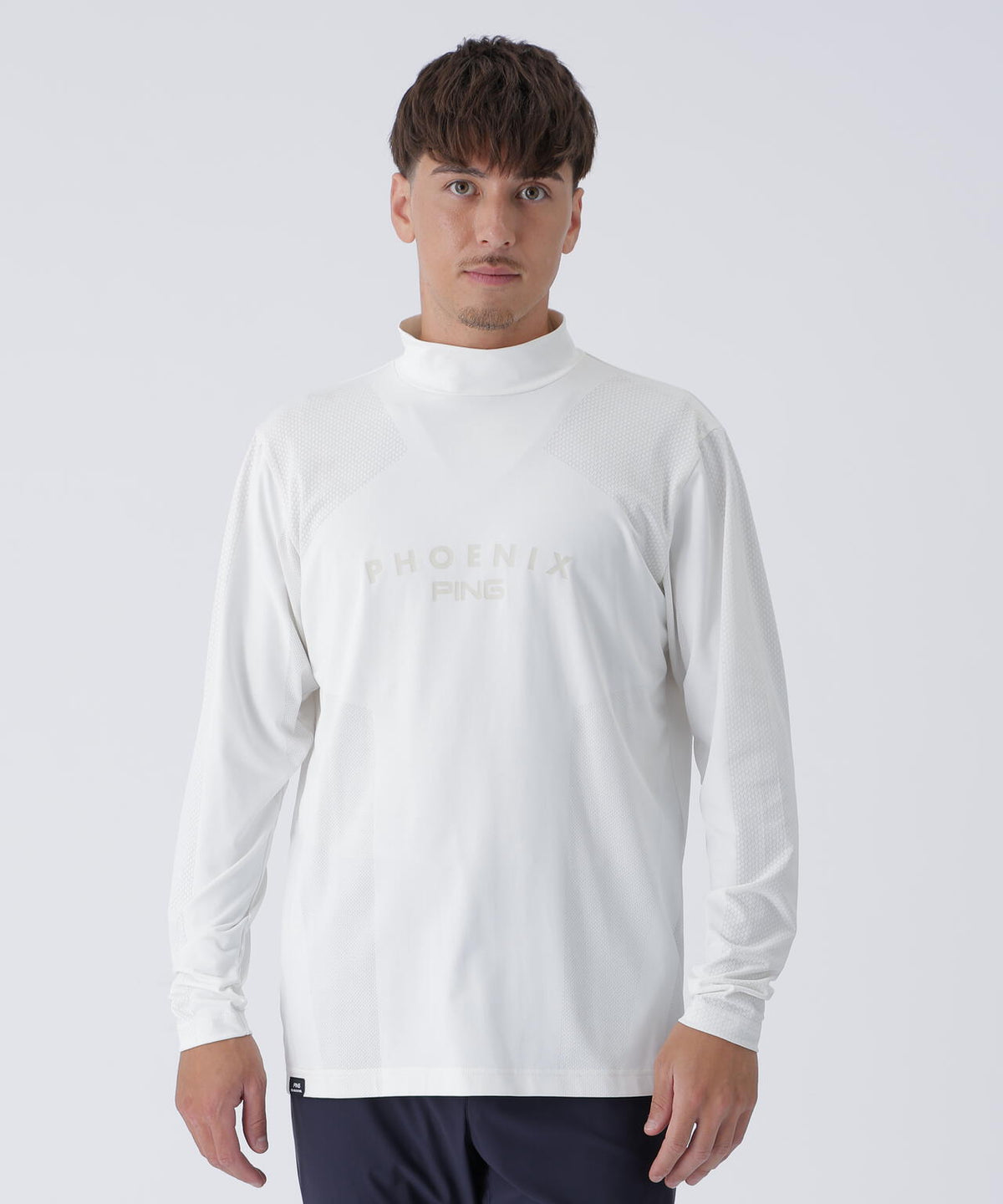 【PING APPAREL】メッシュジャカードハイネックシャツ ＜PERFORMANCE＞ (MENS)