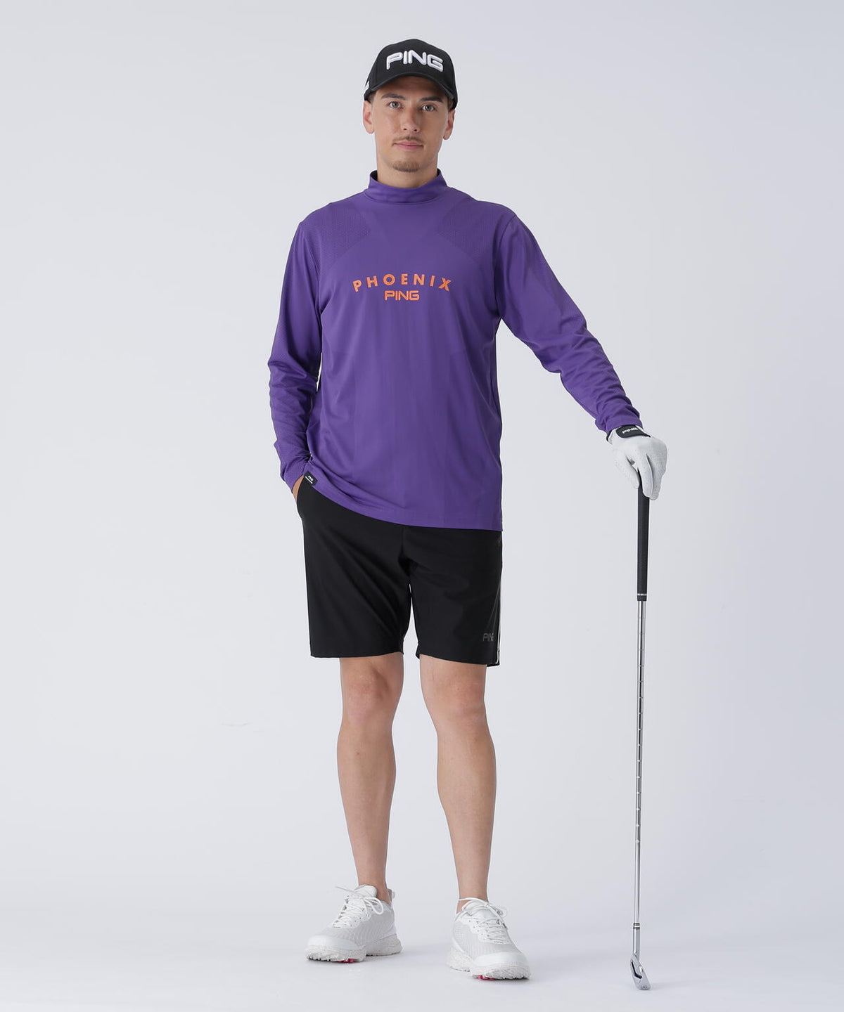 【PING APPAREL】メッシュジャカードハイネックシャツ ＜PERFORMANCE＞ (MENS)