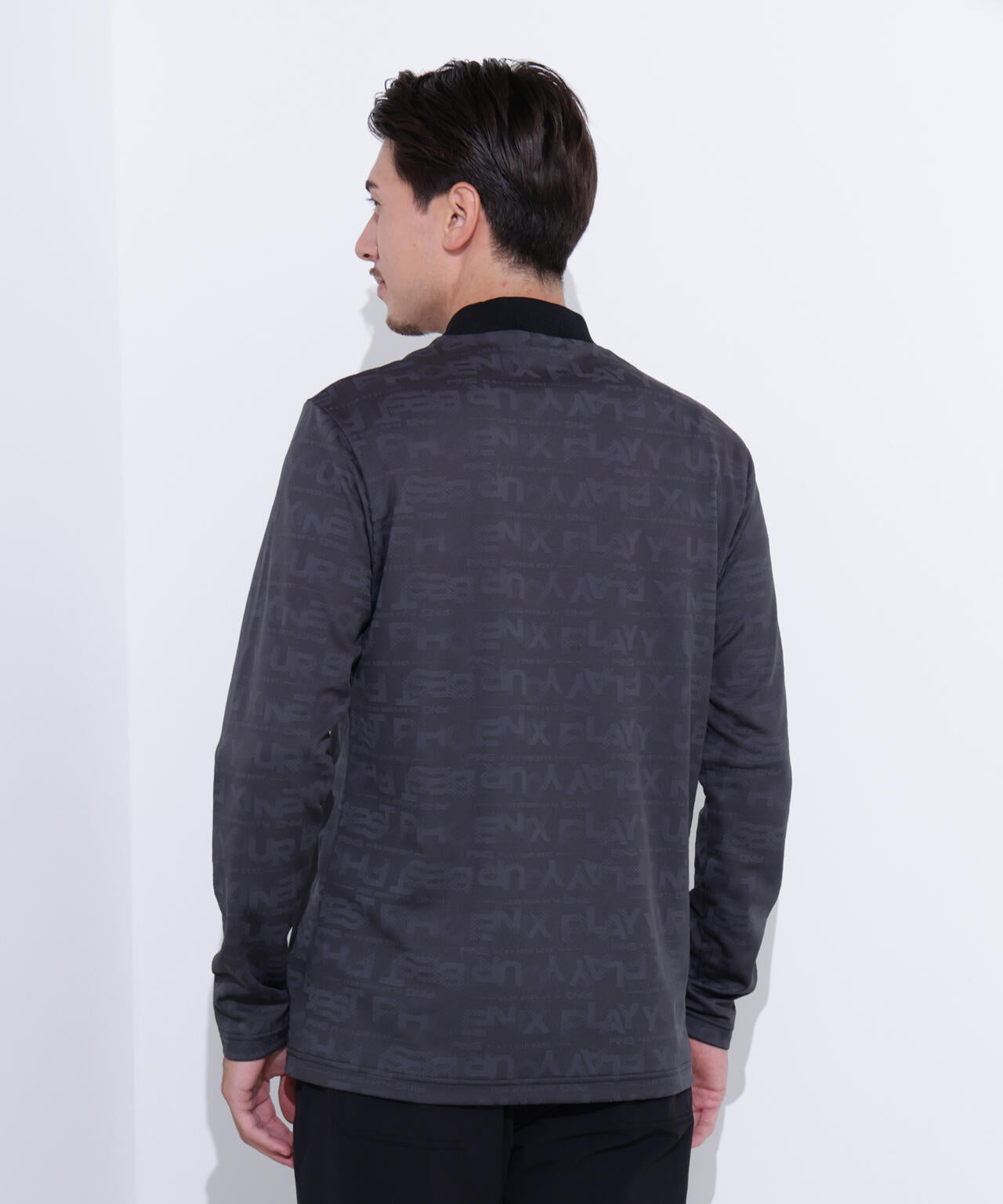 【PING APPAREL】凸凹PLAYロゴジャカード長袖ハイネックシャツ ＜PERFORMANCE＞ (MENS)