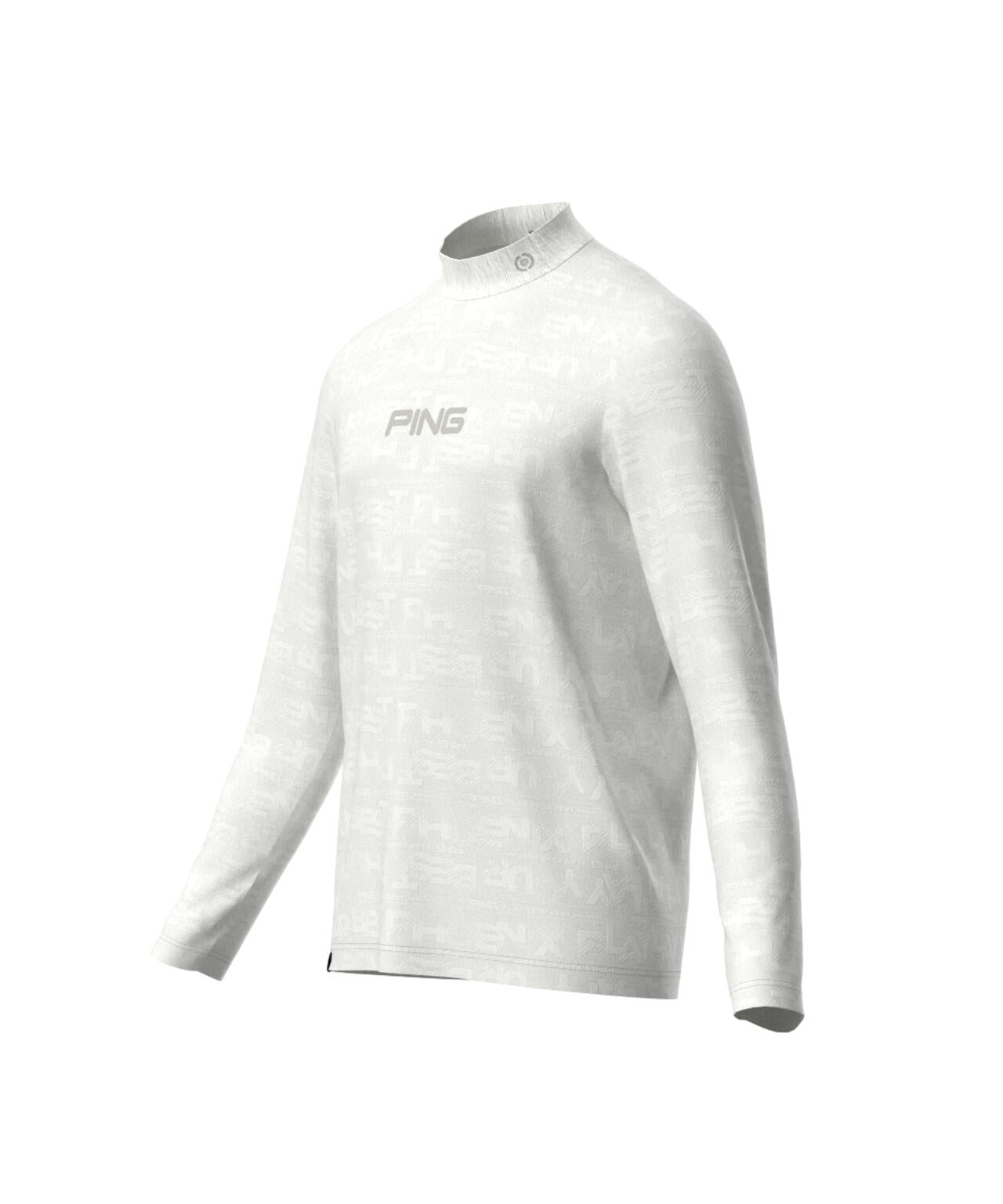 【PING APPAREL】凸凹PLAYロゴジャカード長袖ハイネックシャツ ＜PERFORMANCE＞ (MENS)