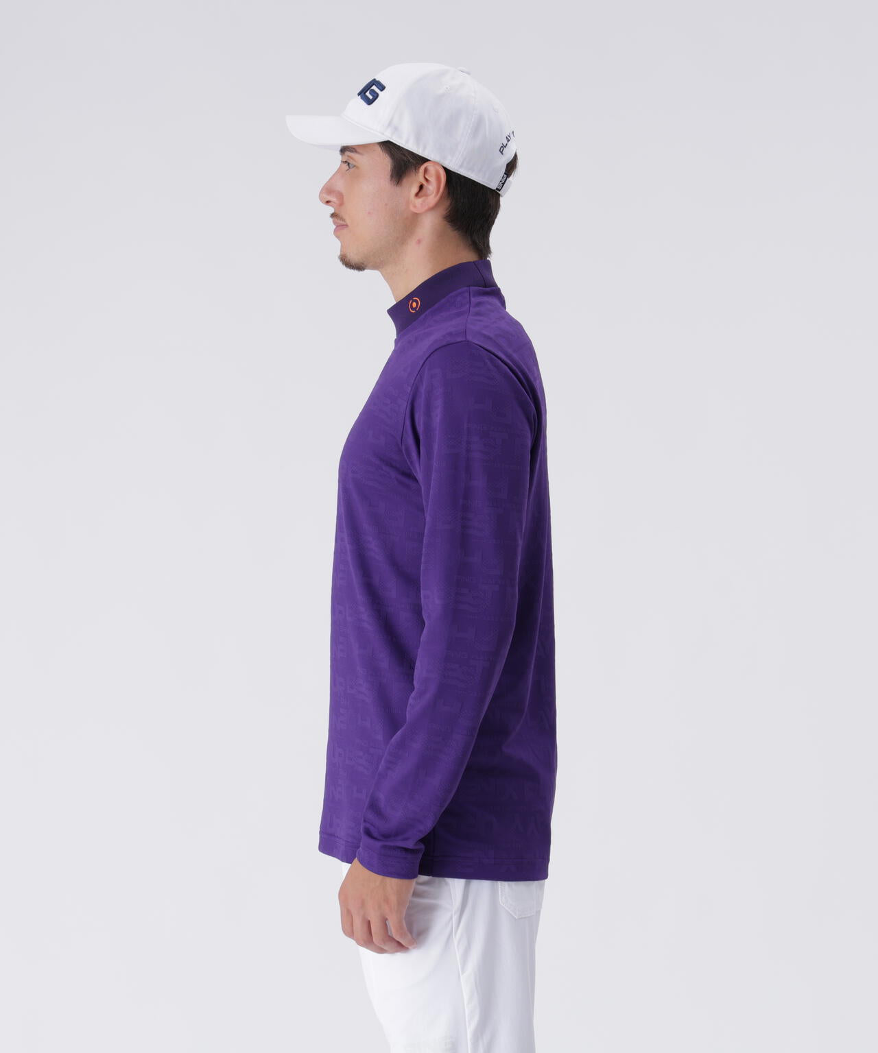 【PING APPAREL】凸凹PLAYロゴジャカード長袖ハイネックシャツ ＜PERFORMANCE＞ (MENS)