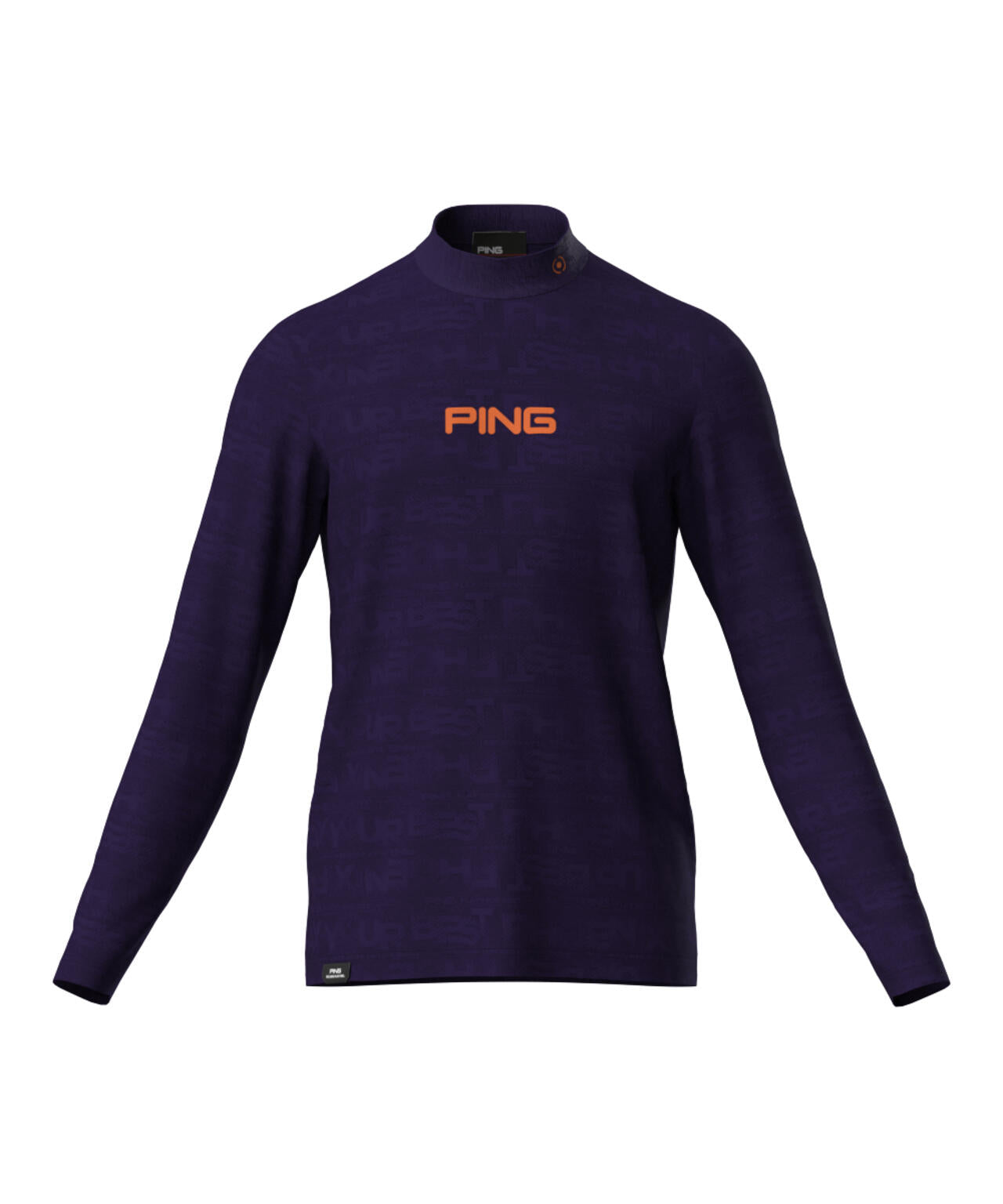 【PING APPAREL】凸凹PLAYロゴジャカード長袖ハイネックシャツ ＜PERFORMANCE＞ (MENS)