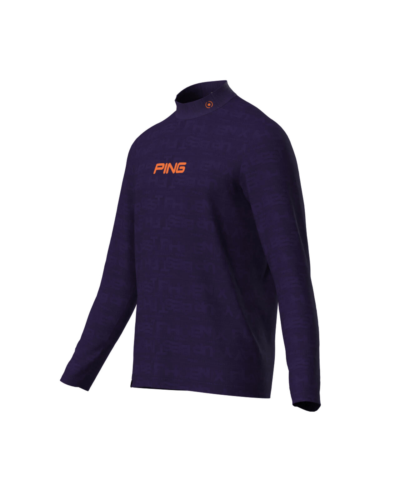 【PING APPAREL】凸凹PLAYロゴジャカード長袖ハイネックシャツ ＜PERFORMANCE＞ (MENS)