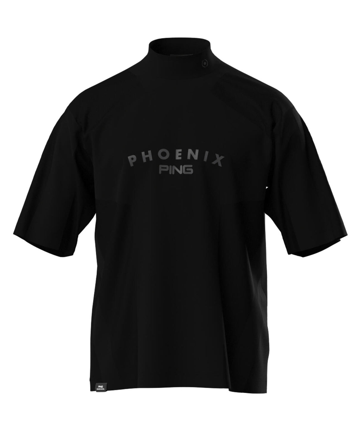 【PING APPAREL】メッシュジャカード半袖ハイネックシャツ ＜PERFORMANCE＞ (MENS)