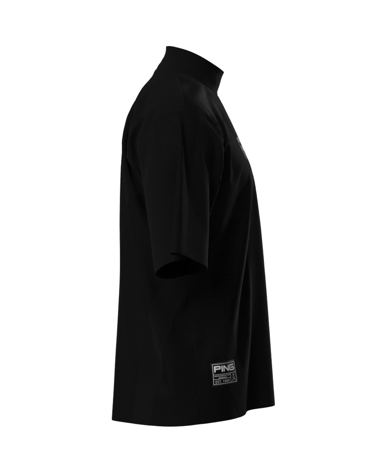 【PING APPAREL】メッシュジャカード半袖ハイネックシャツ ＜GOLD＞ (MENS)