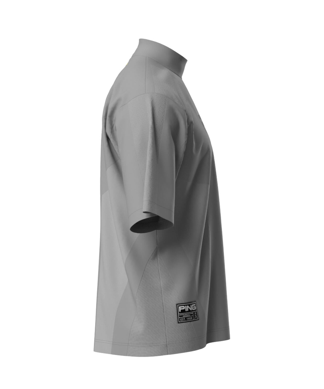 【PING APPAREL】メッシュジャカード半袖ハイネックシャツ ＜GOLD＞ (MENS)