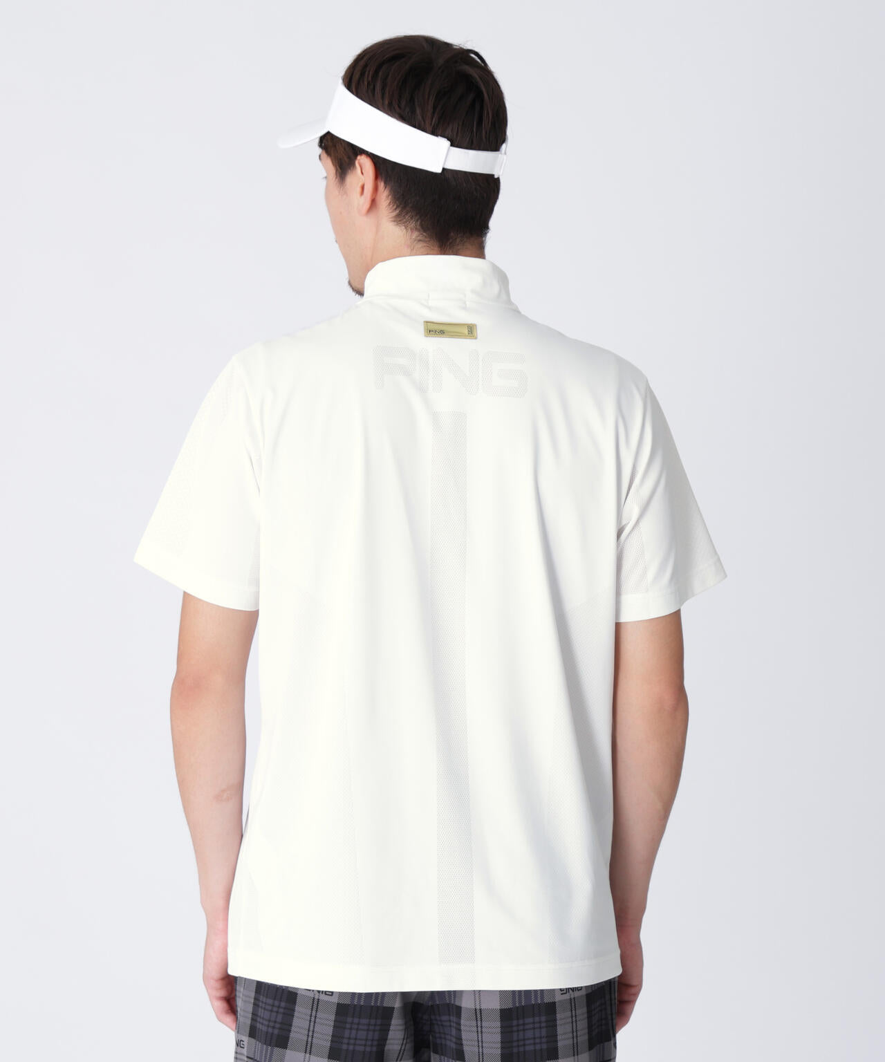 【PING APPAREL】メッシュジャカード半袖ハイネックシャツ ＜GOLD＞ (MENS)