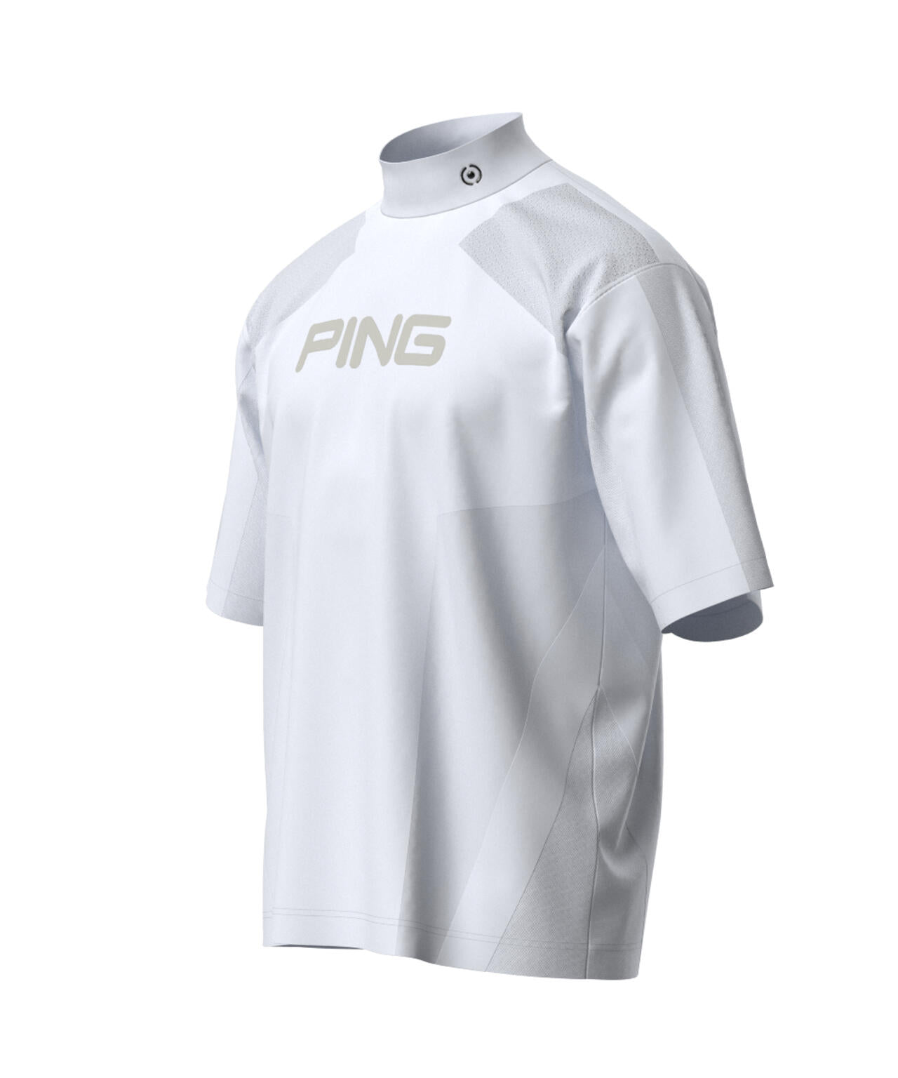 【PING APPAREL】メッシュジャカード半袖ハイネックシャツ ＜GOLD＞ (MENS)
