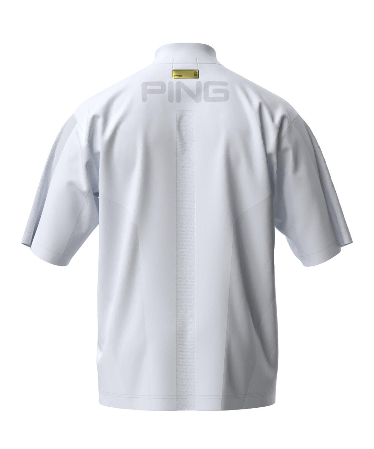 【PING APPAREL】メッシュジャカード半袖ハイネックシャツ ＜GOLD＞ (MENS)