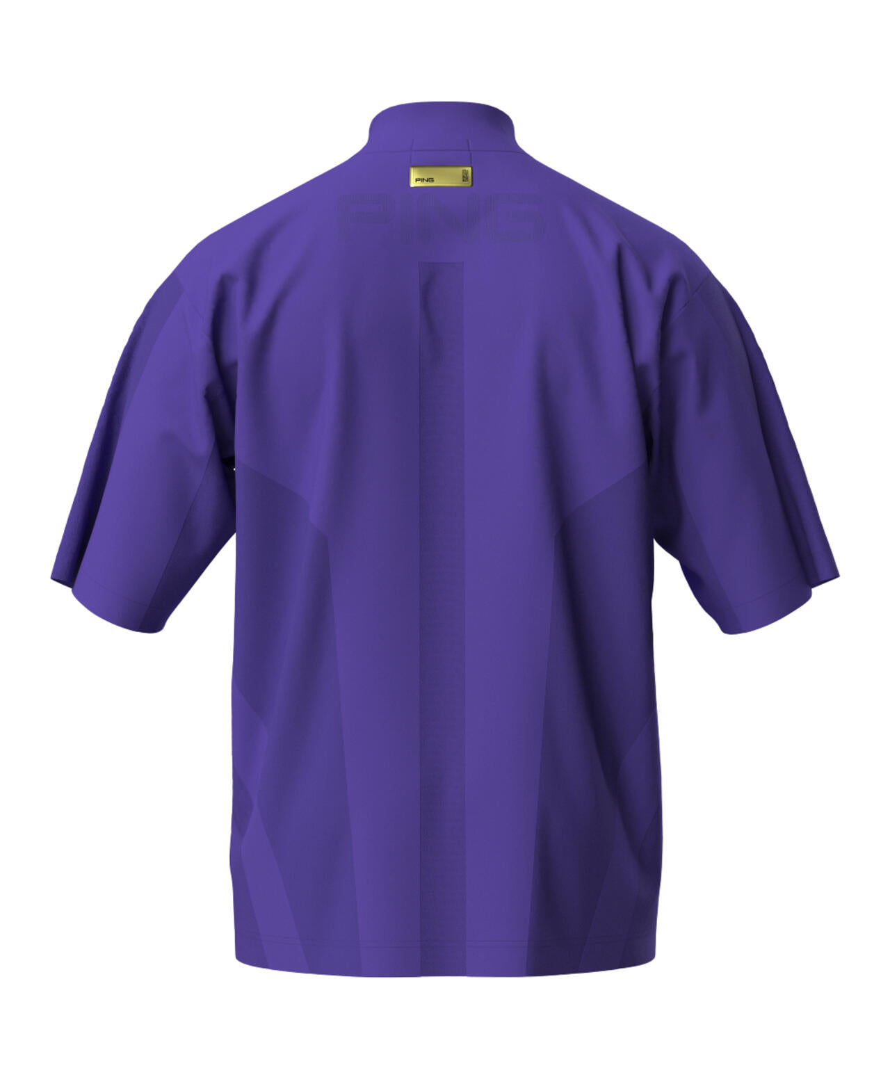 【PING APPAREL】メッシュジャカード半袖ハイネックシャツ ＜GOLD＞ (MENS)