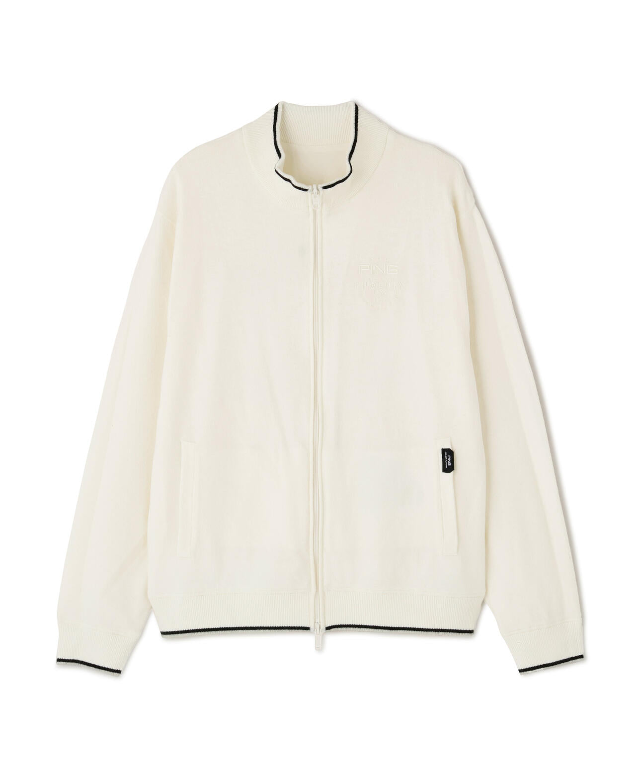 PING APPAREL】プレーンニット/布帛 リバーシブルニットブルゾン