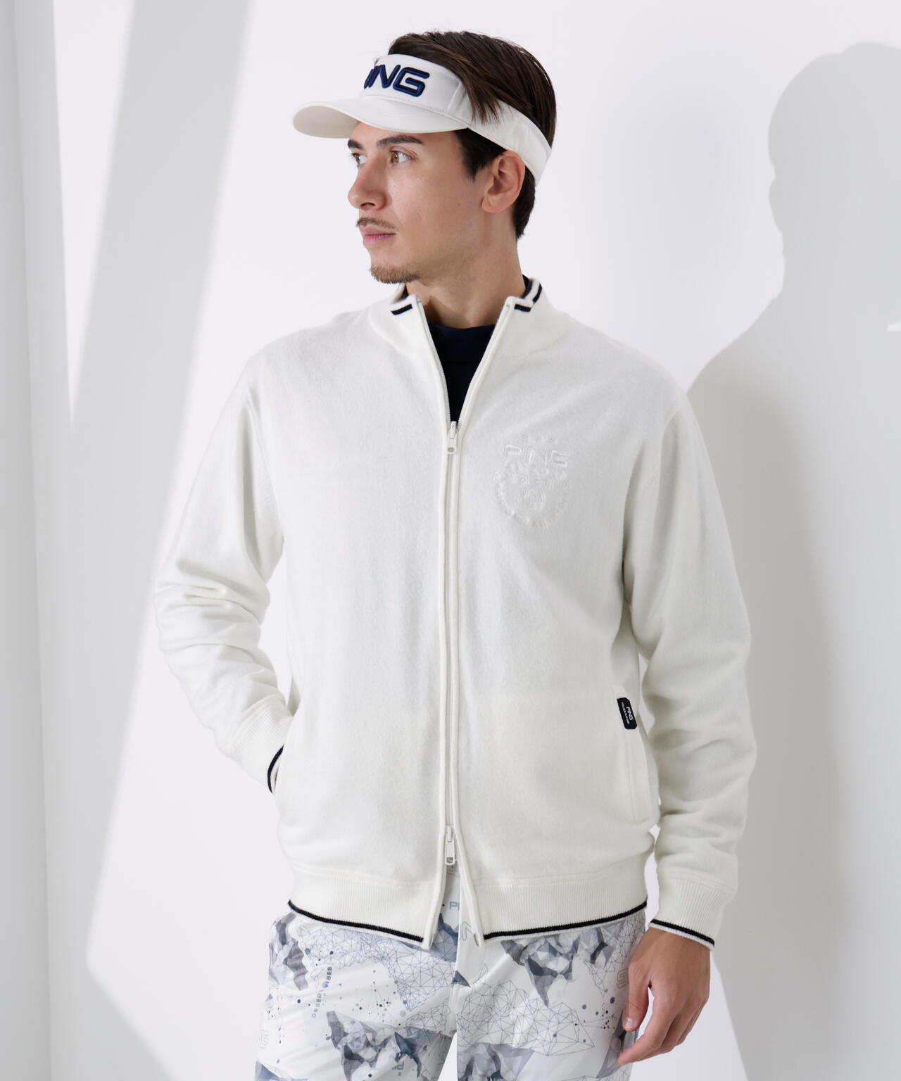【PING APPAREL】プレーンニット/布帛 リバーシブルニットブルゾン ＜PERFORMANCE＞ (MENS)