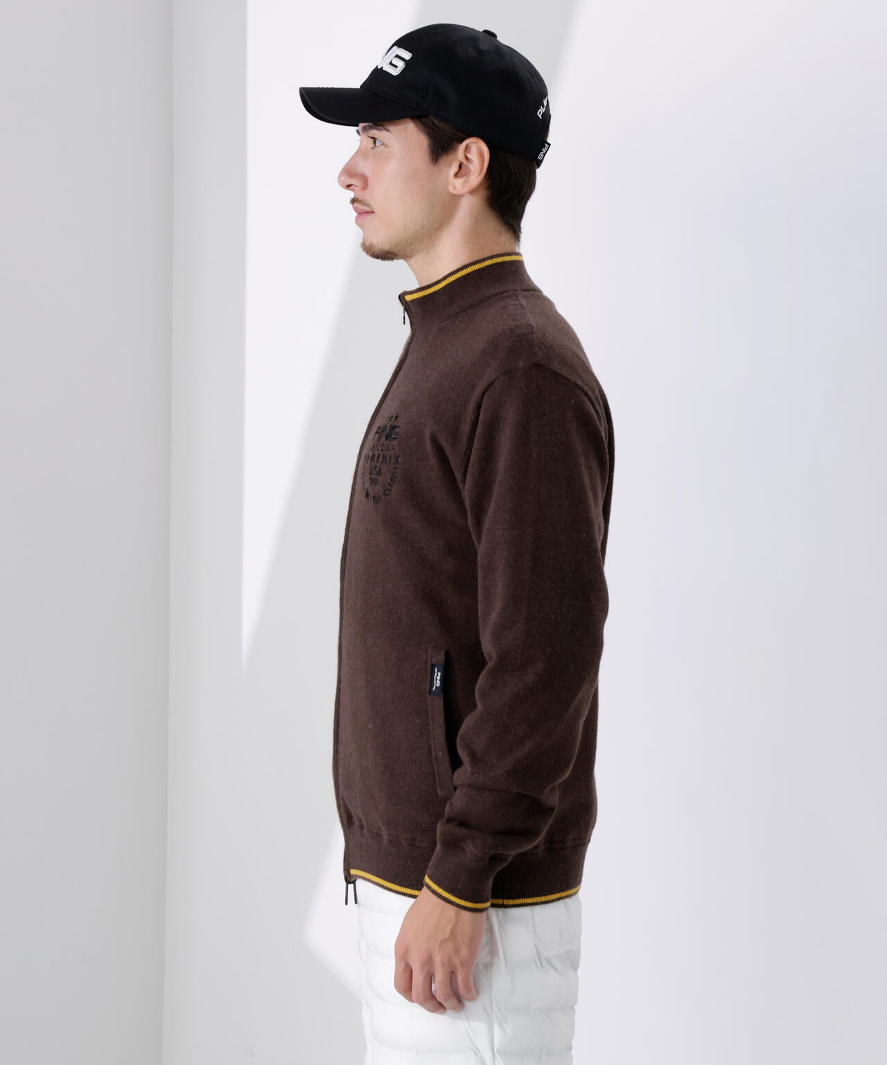 【PING APPAREL】プレーンニット/布帛 リバーシブルニットブルゾン ＜PERFORMANCE＞ (MENS)