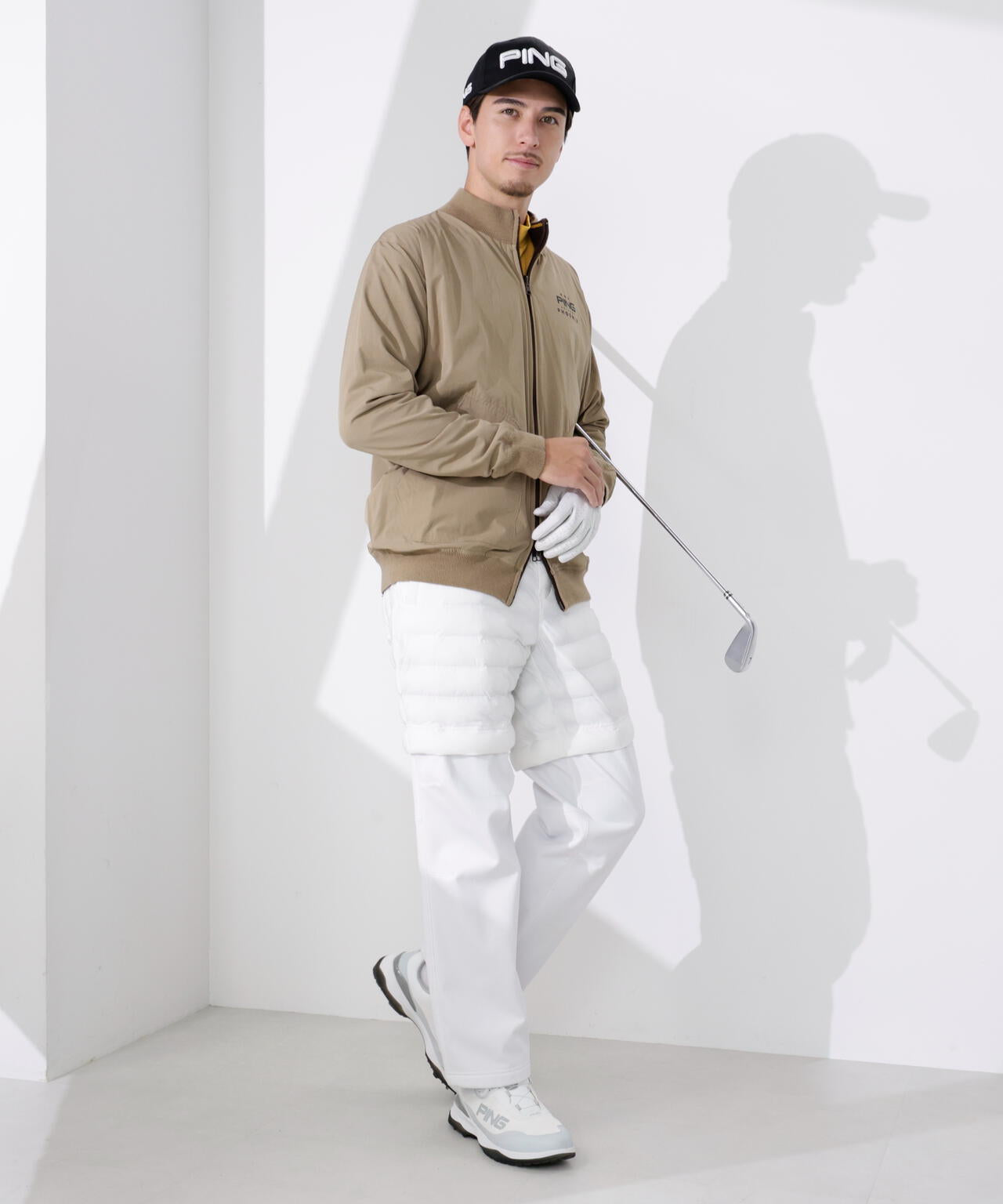 【PING APPAREL】プレーンニット/布帛 リバーシブルニットブルゾン ＜PERFORMANCE＞ (MENS)