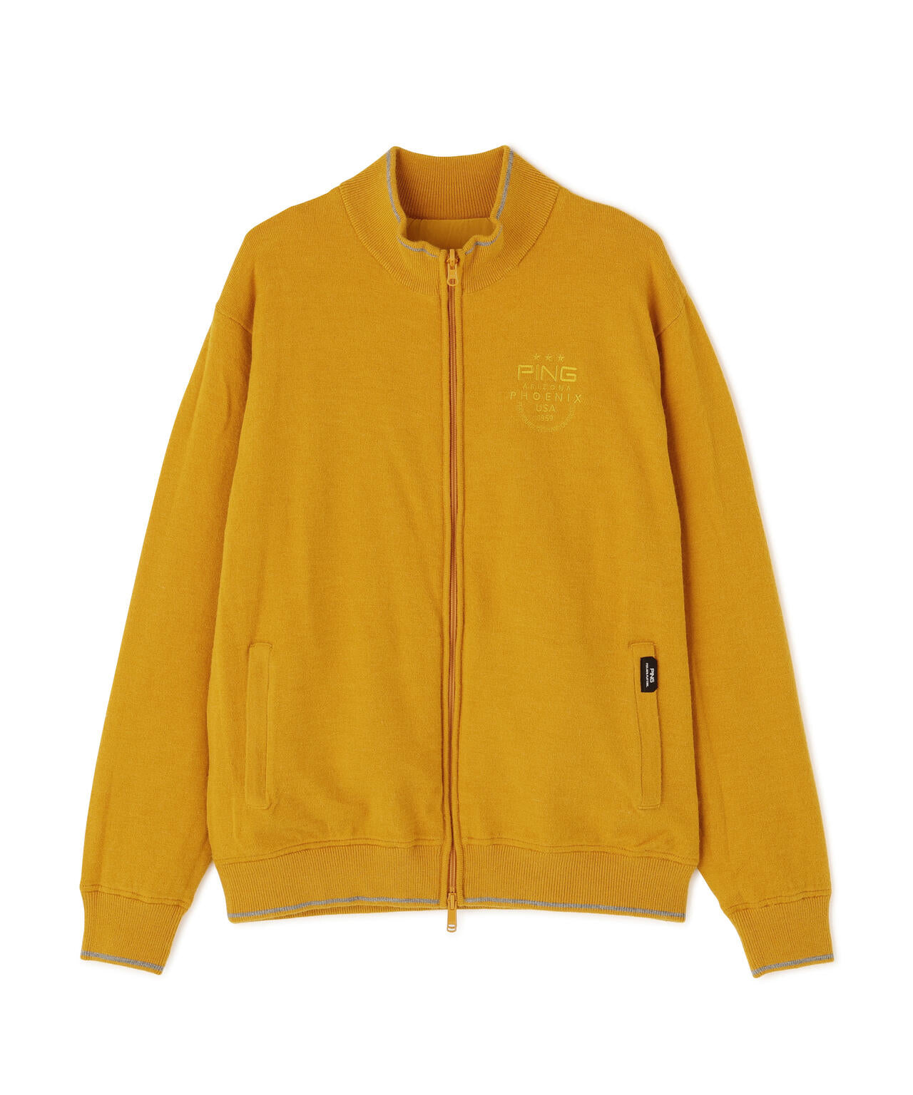 PING APPAREL】プレーンニット/布帛 リバーシブルニットブルゾン