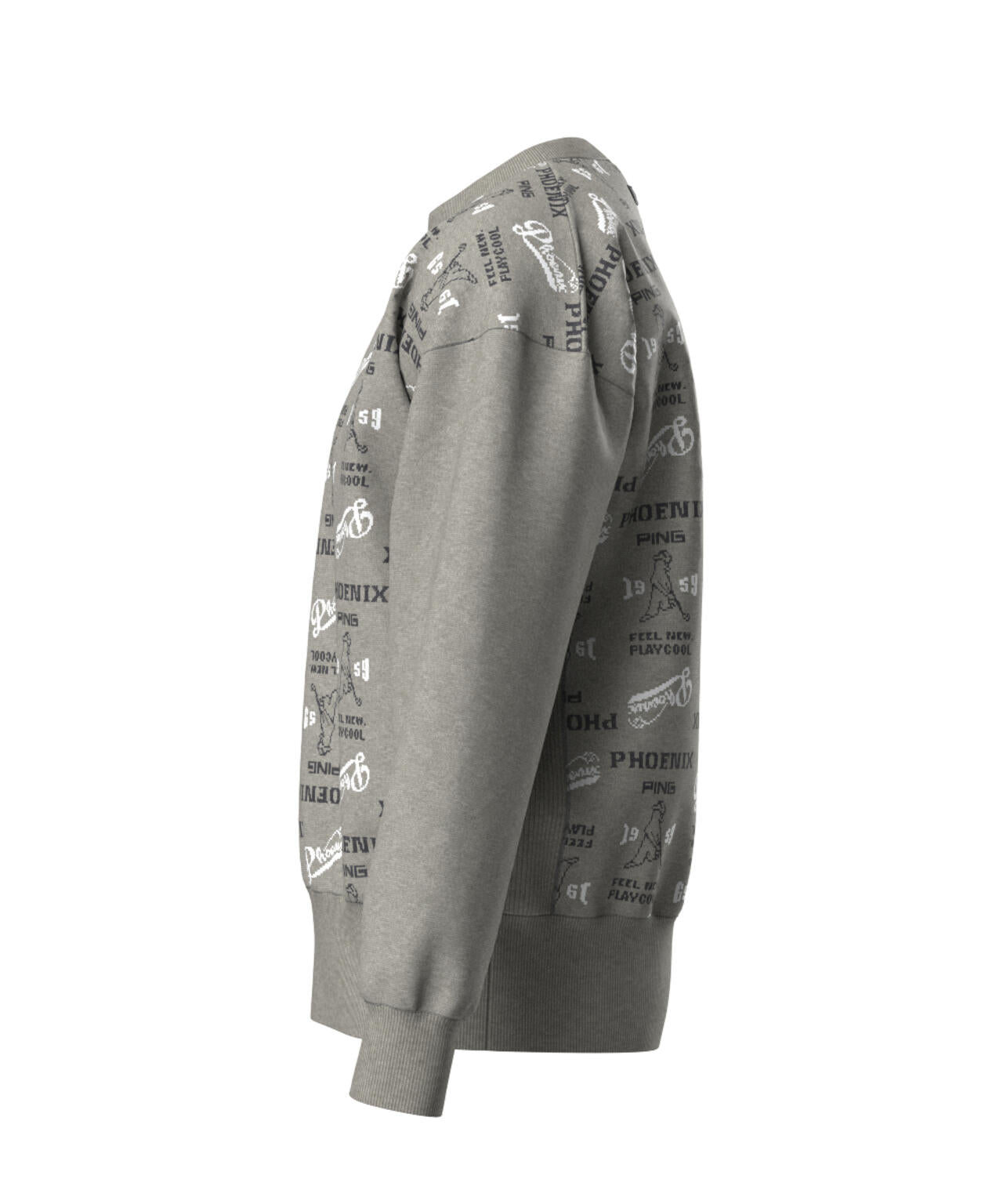 PING APPAREL】ジャカードクルーネックニットプルオーバー ＜NATIVE