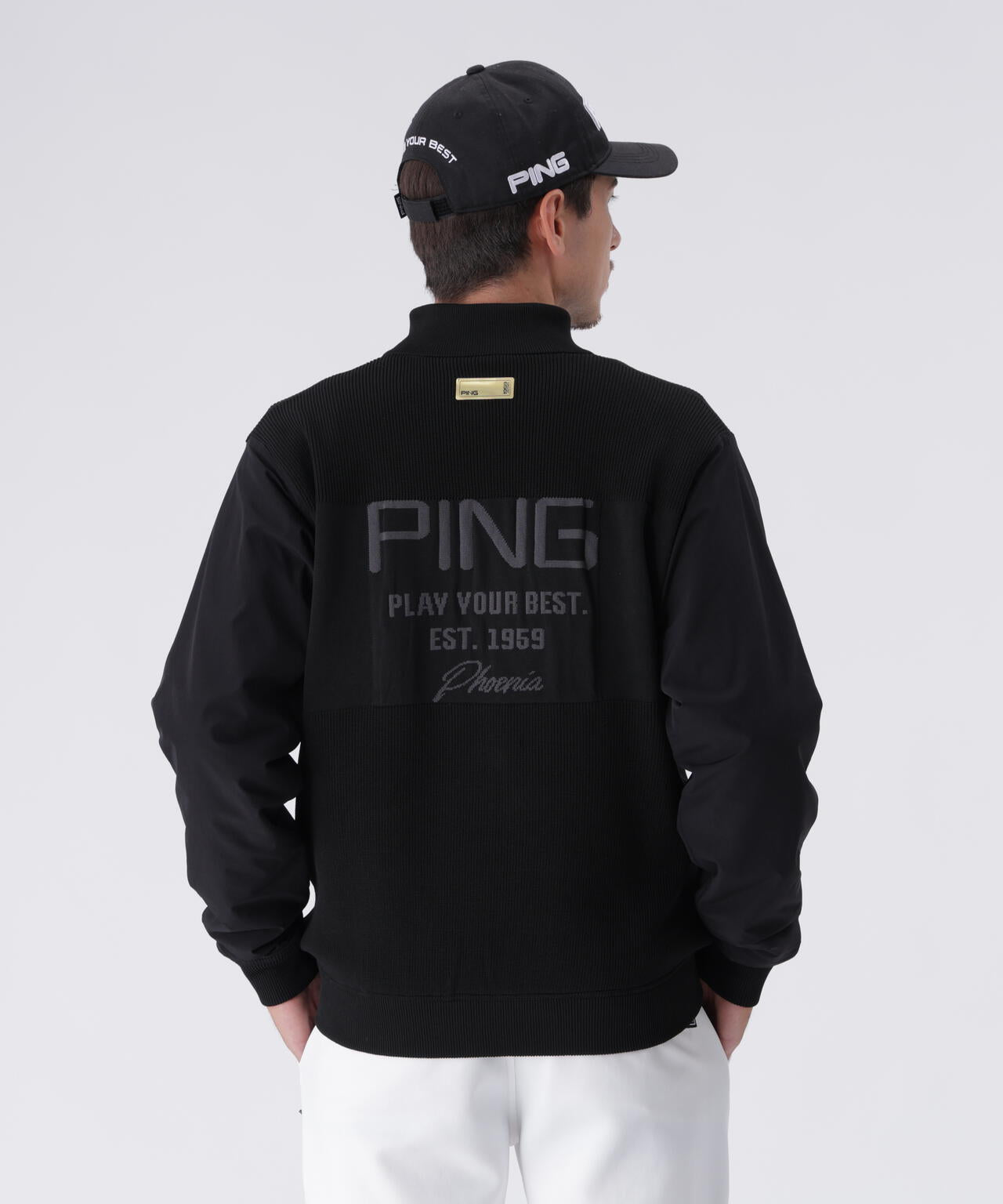【新品】 PING ピン ロゴ フルジップ ジャケット アウター ブラック M PING APPAREL】リバーシブルフルジップニットブルゾン ＜GOLD＞ (MENS