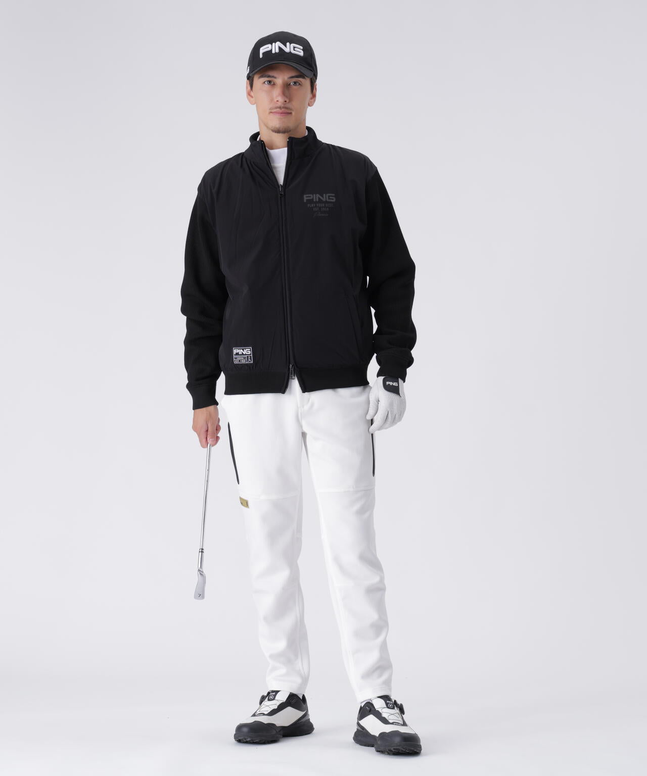 PING APPAREL】リバーシブルフルジップニットブルゾン ＜GOLD＞ (MENS