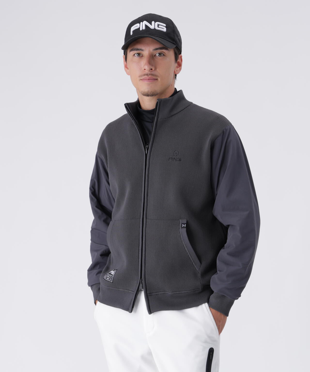 PING APPAREL】リバーシブルフルジップニットブルゾン ＜GOLD＞ (MENS