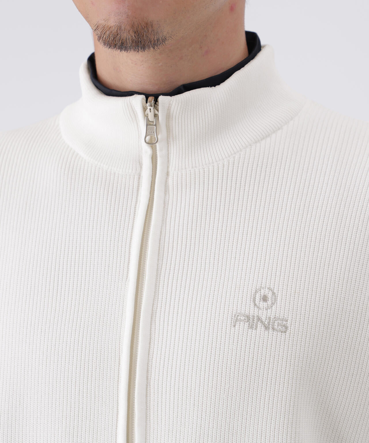 PING APPAREL】リバーシブルフルジップニットブルゾン ＜GOLD＞ (MENS