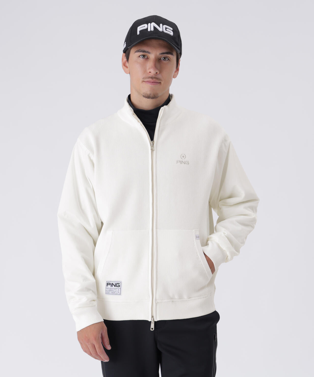 PING APPAREL】リバーシブルフルジップニットブルゾン ＜GOLD