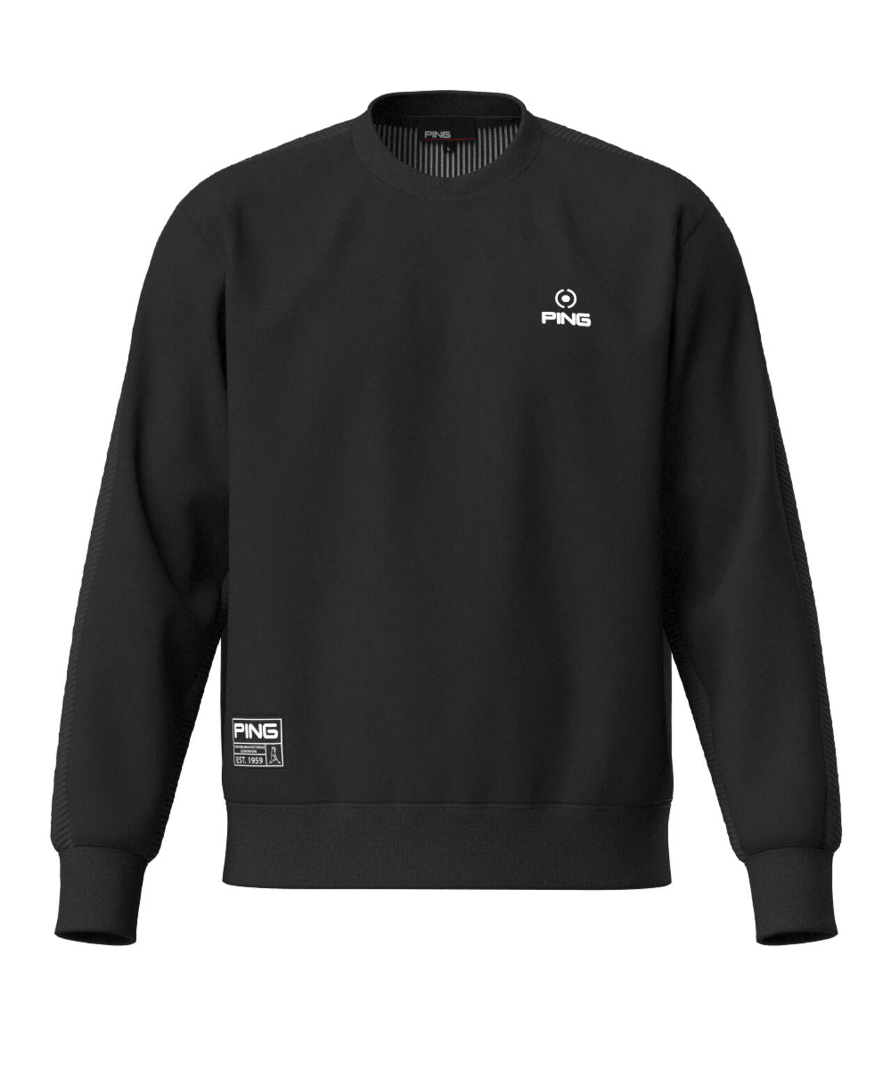 【PING APPAREL】リップルロゴクルーネックニットプルオーバー ＜GOLD＞ (MENS)