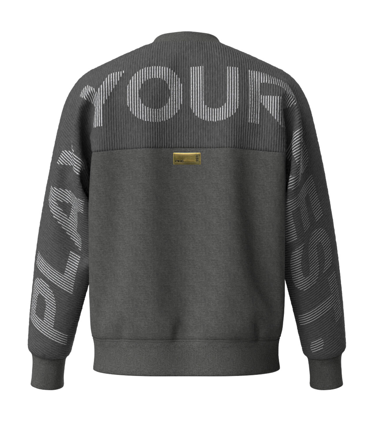 【PING APPAREL】リップルロゴクルーネックニットプルオーバー ＜GOLD＞ (MENS)