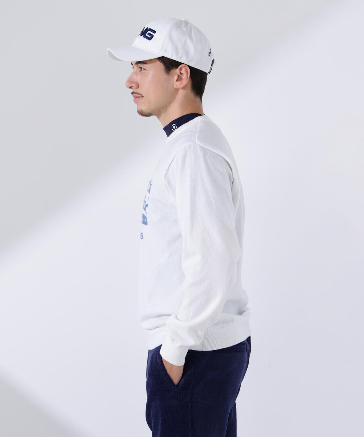 【PING APPAREL】デニムライクジャガードニット/カノコ レイヤードツインニット ＜NATIVE＞ (MENS)