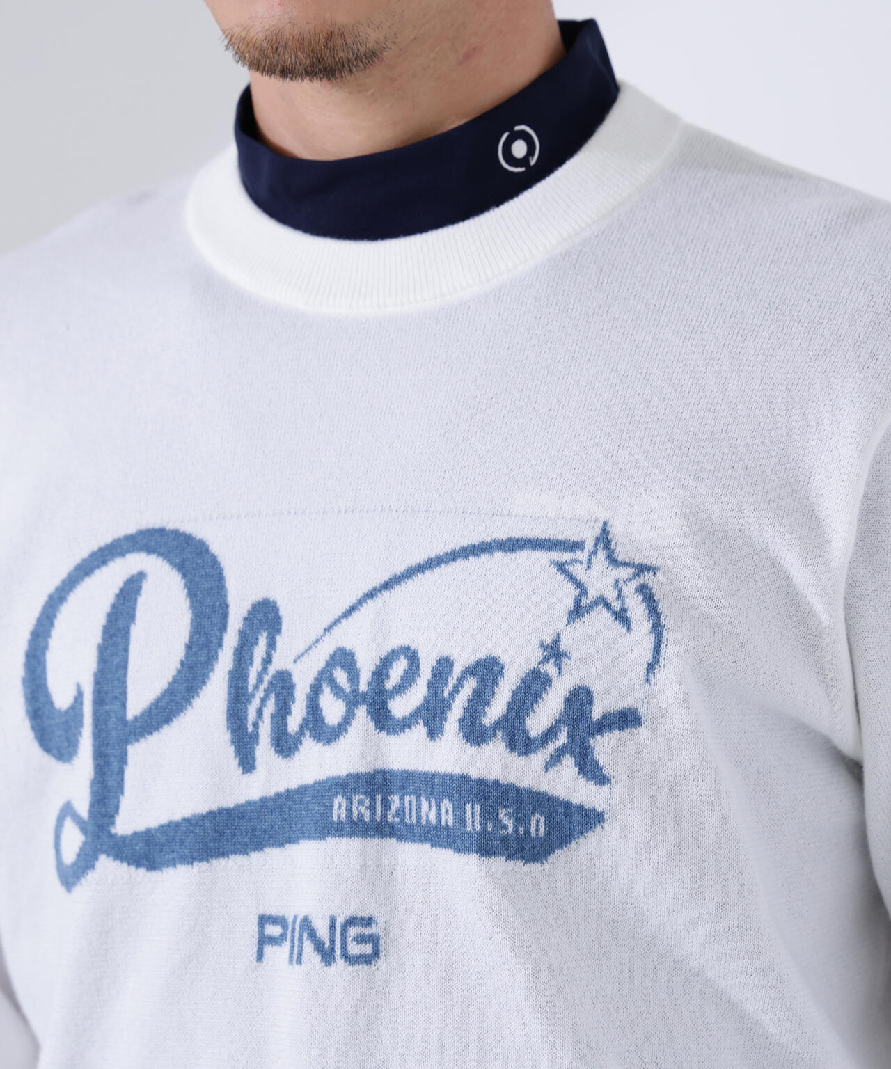 【PING APPAREL】デニムライクジャガードニット/カノコ レイヤードツインニット ＜NATIVE＞ (MENS)