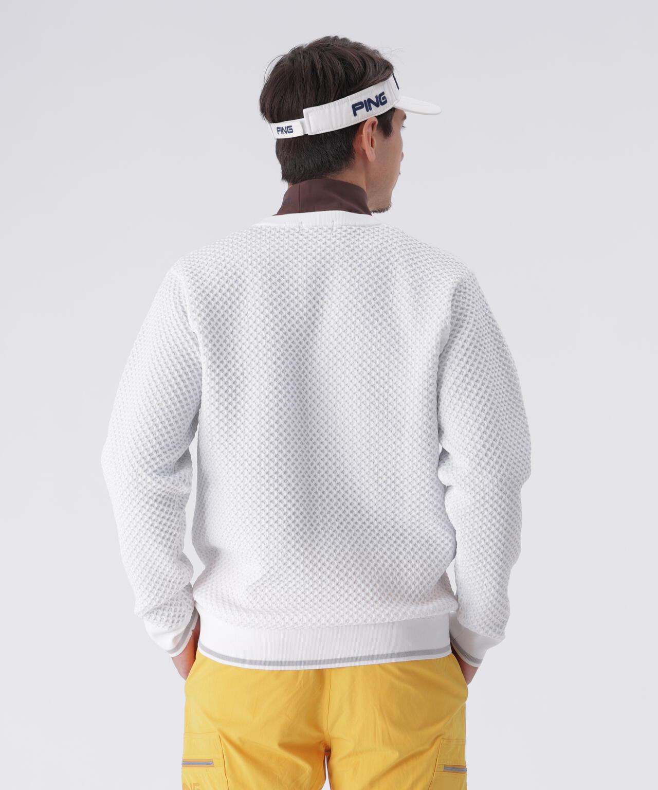 【PING APPAREL】ハチノス編みクルーネックニットプルオーバー ＜PERFORMANCE＞ (MENS)