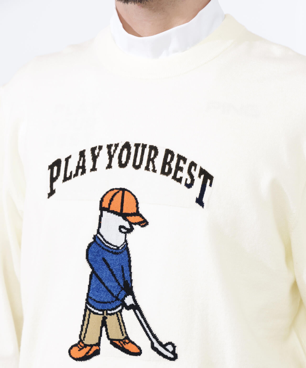 【PING APPAREL】Mr.PINGジャカードクルーネックニットプルオーバー ＜NATIVE＞ (MENS)