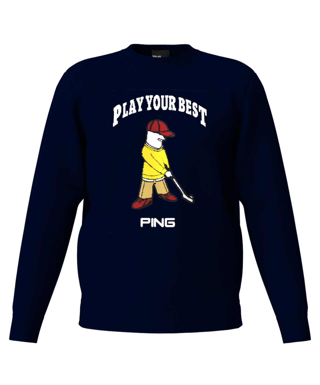 【PING APPAREL】Mr.PINGジャカードクルーネックニットプルオーバー ＜NATIVE＞ (MENS)