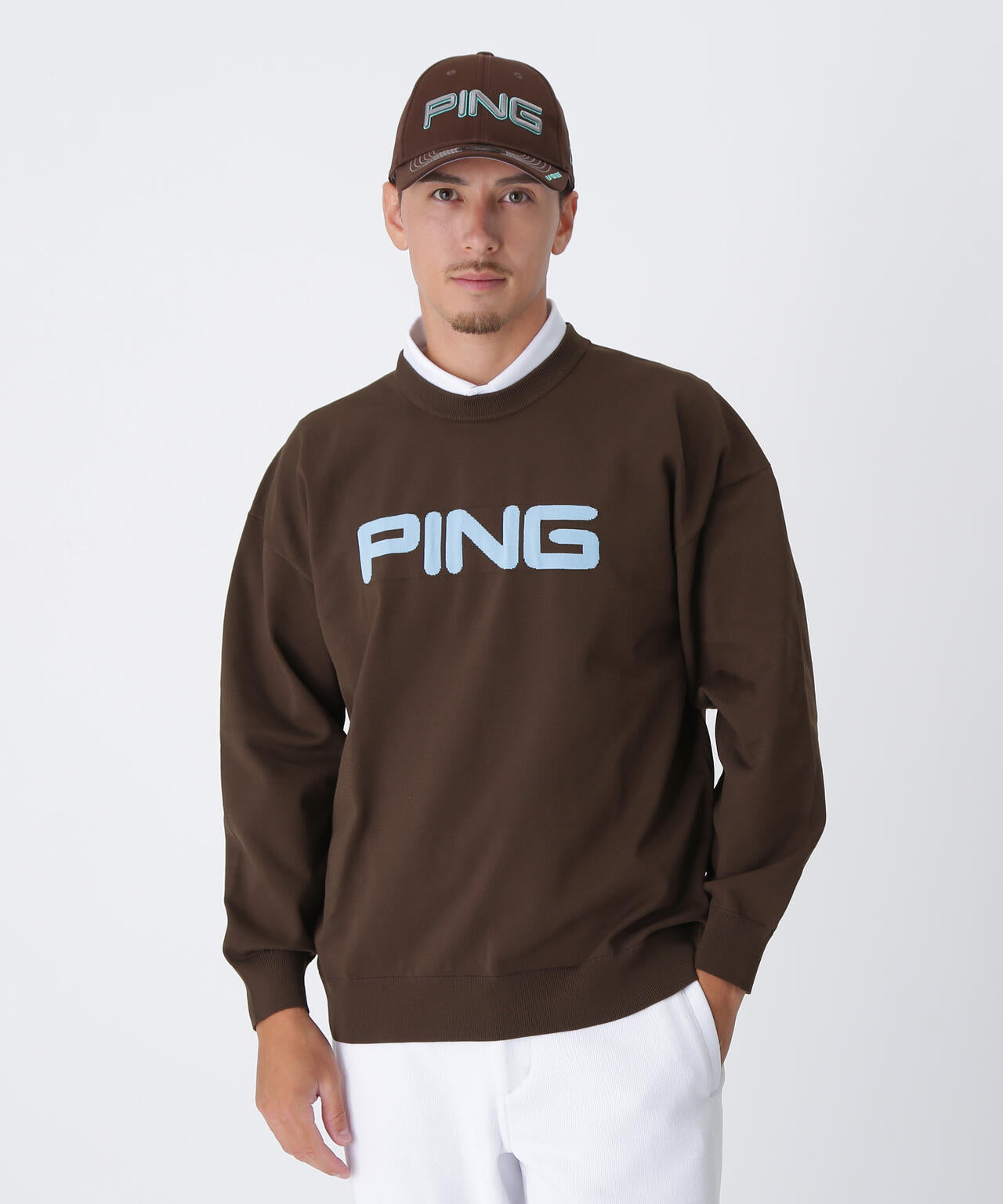 【PING APPAREL】10カラークルーネックニットプルオーバー ＜NATIVE＞ (MENS)