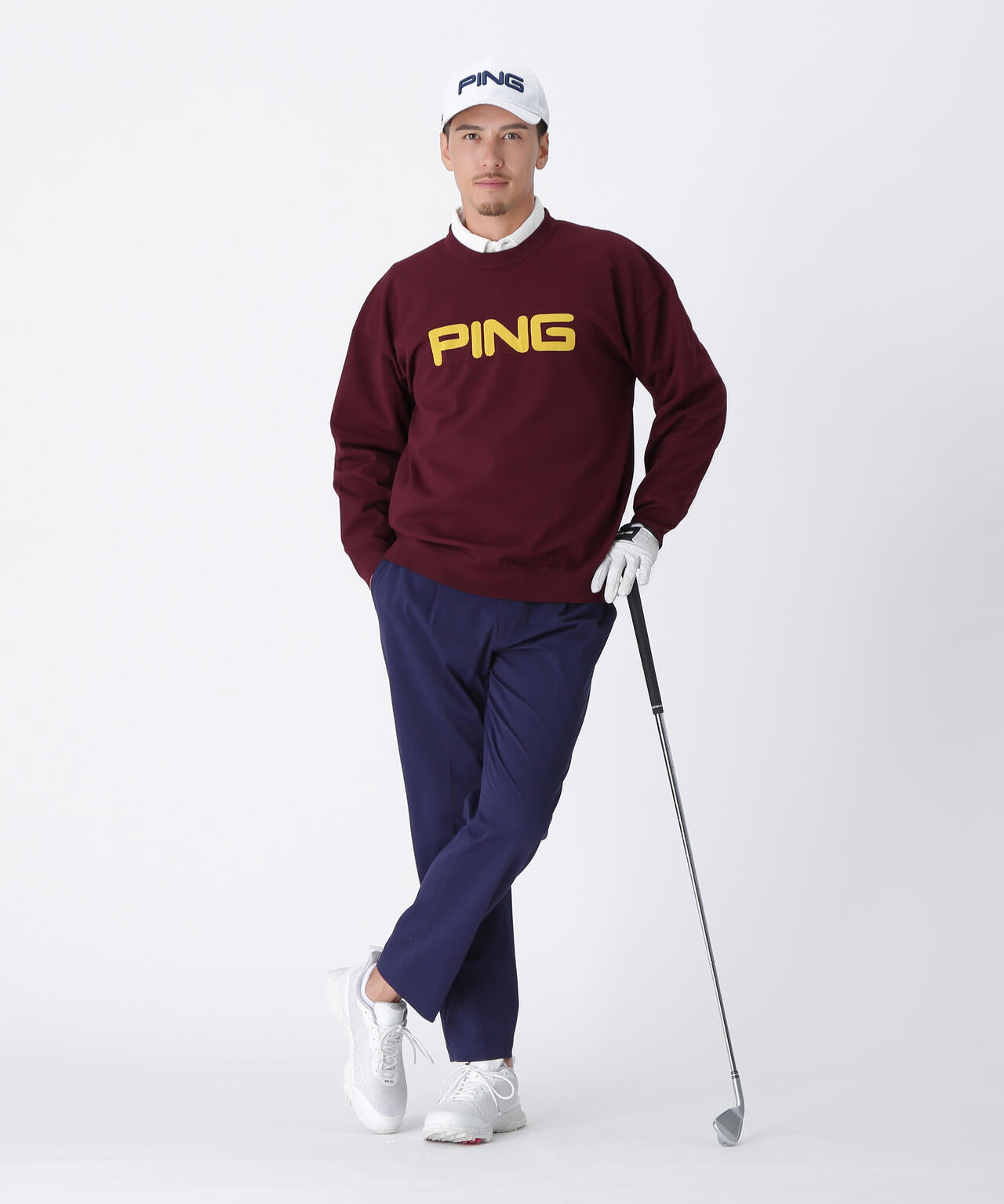 【PING APPAREL】10カラークルーネックニットプルオーバー ＜NATIVE＞ (MENS)