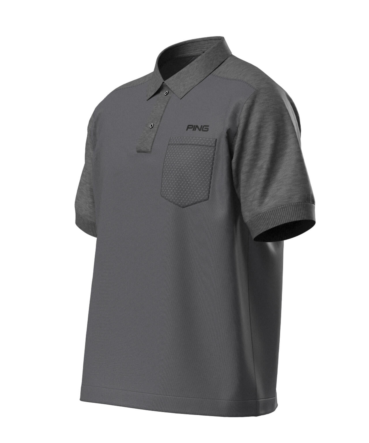 PING ポロシャツ ダークグレー PING APPAREL】バイカラーニットポロシャツ ＜GOLD＞ (MENS) | PING