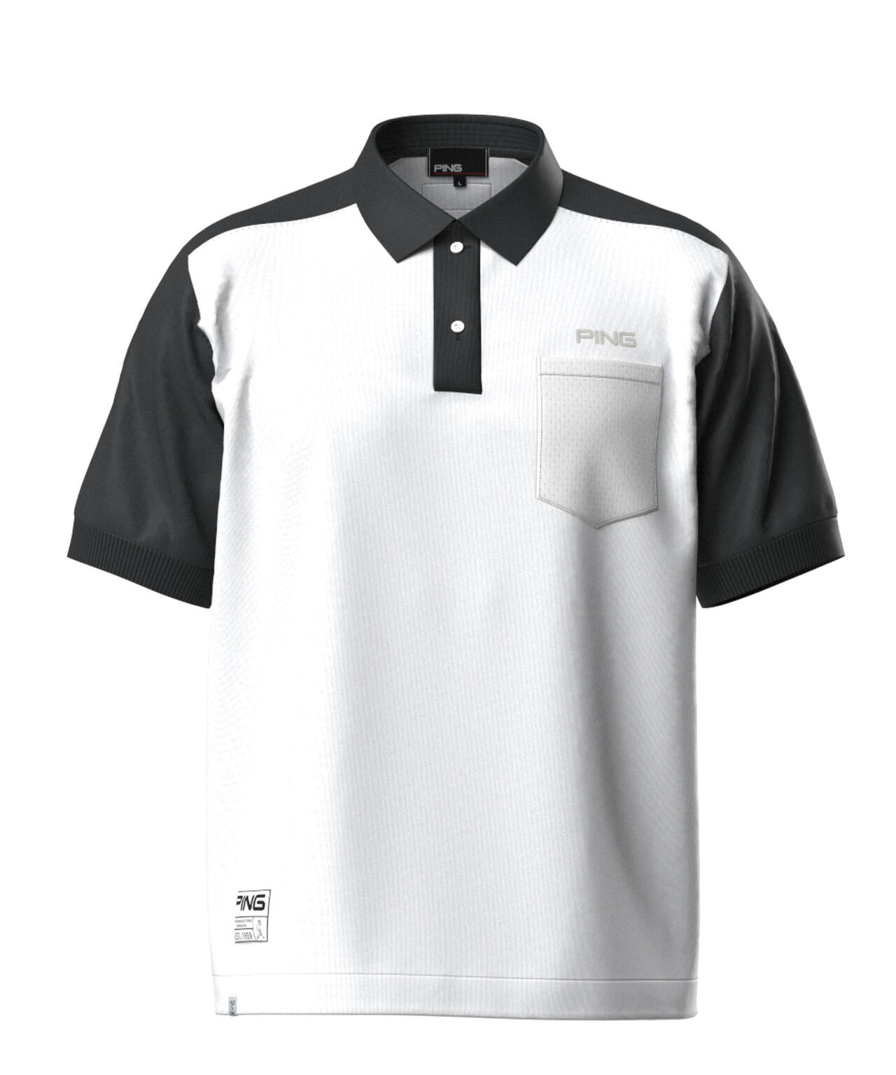 【PING APPAREL】バイカラーニットポロシャツ ＜GOLD＞ (MENS)