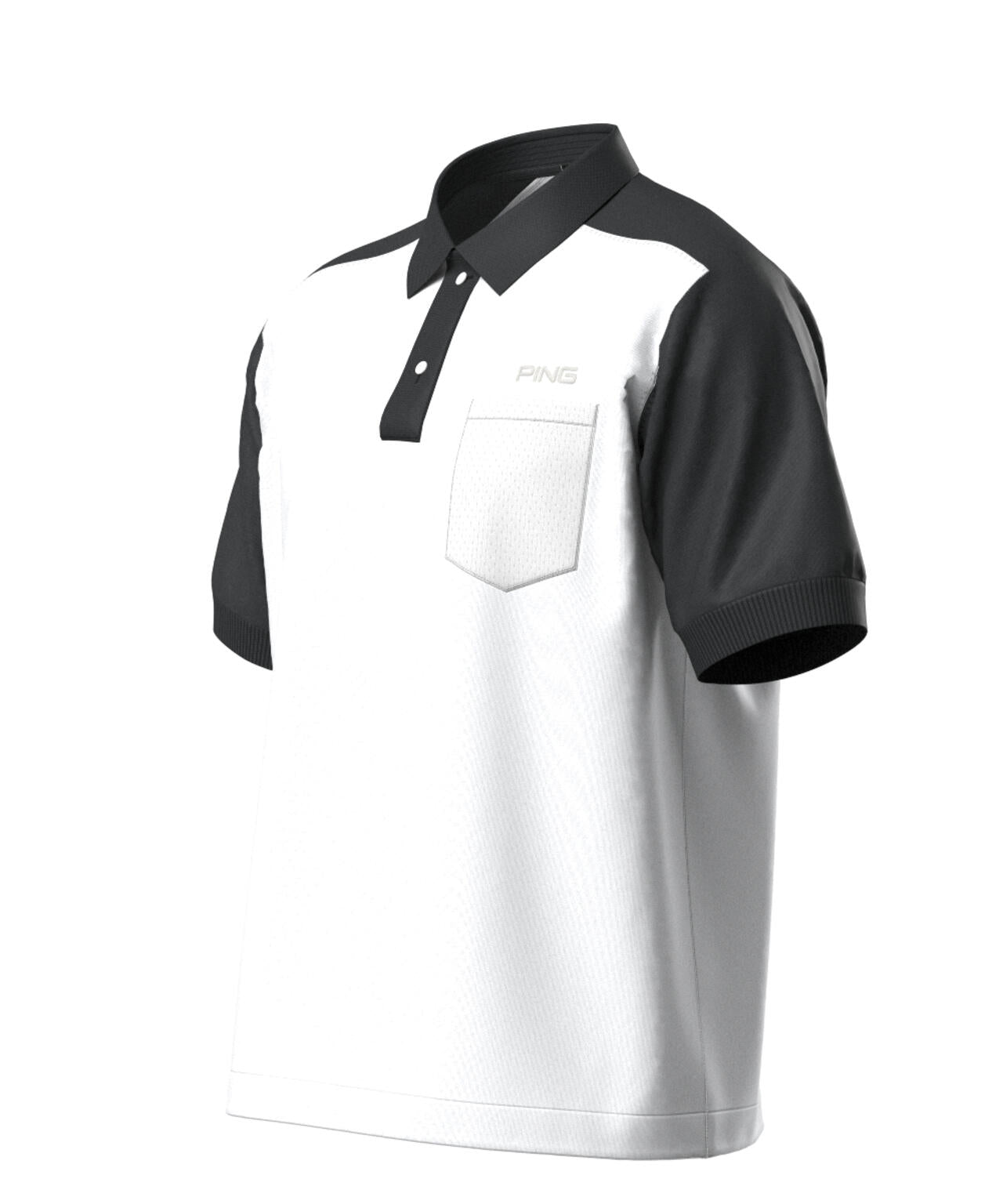 【PING APPAREL】バイカラーニットポロシャツ ＜GOLD＞ (MENS)