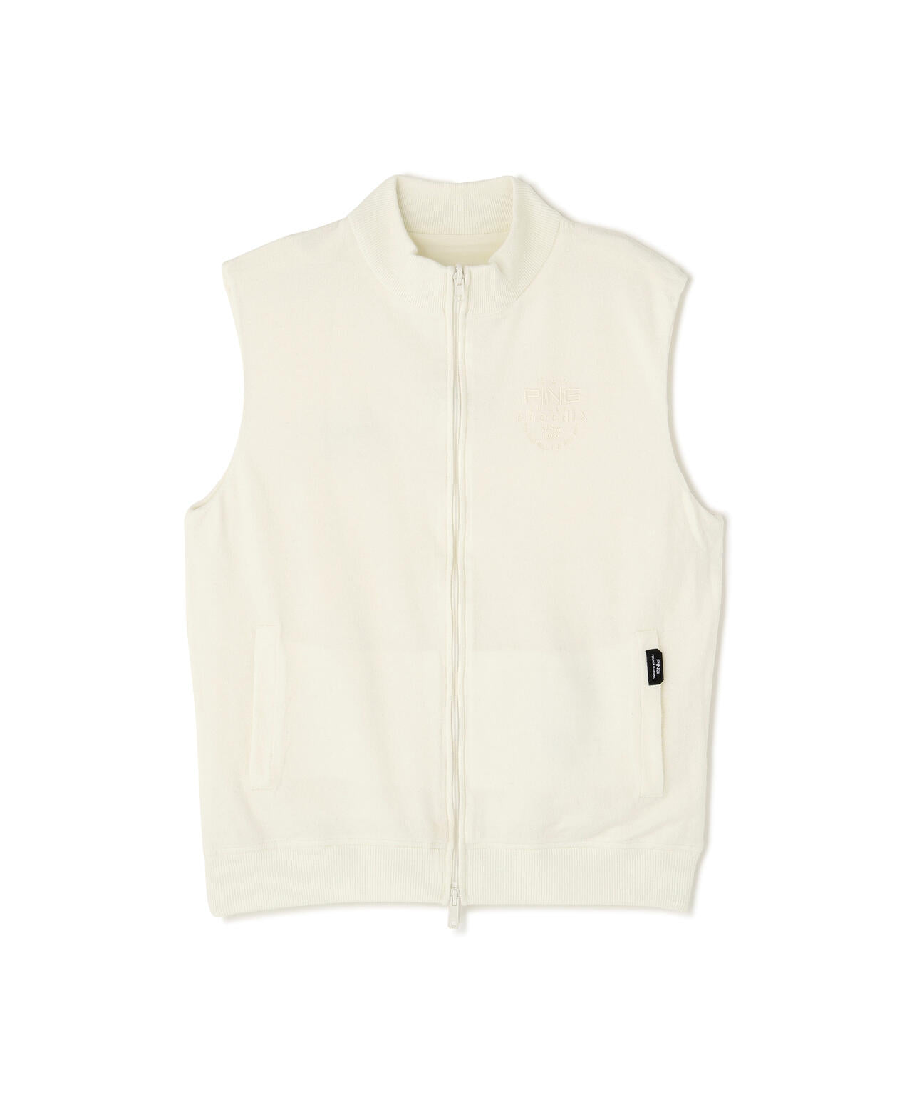 【PING APPAREL】プレーンニット/布帛 リバーシブルフルジップニットベスト ＜PERFORMANCE＞ (MENS)