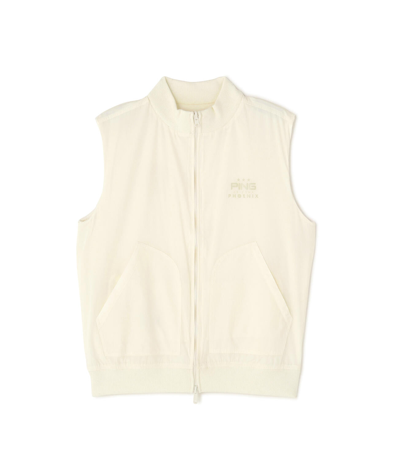 【PING APPAREL】プレーンニット/布帛 リバーシブルフルジップニットベスト ＜PERFORMANCE＞ (MENS)