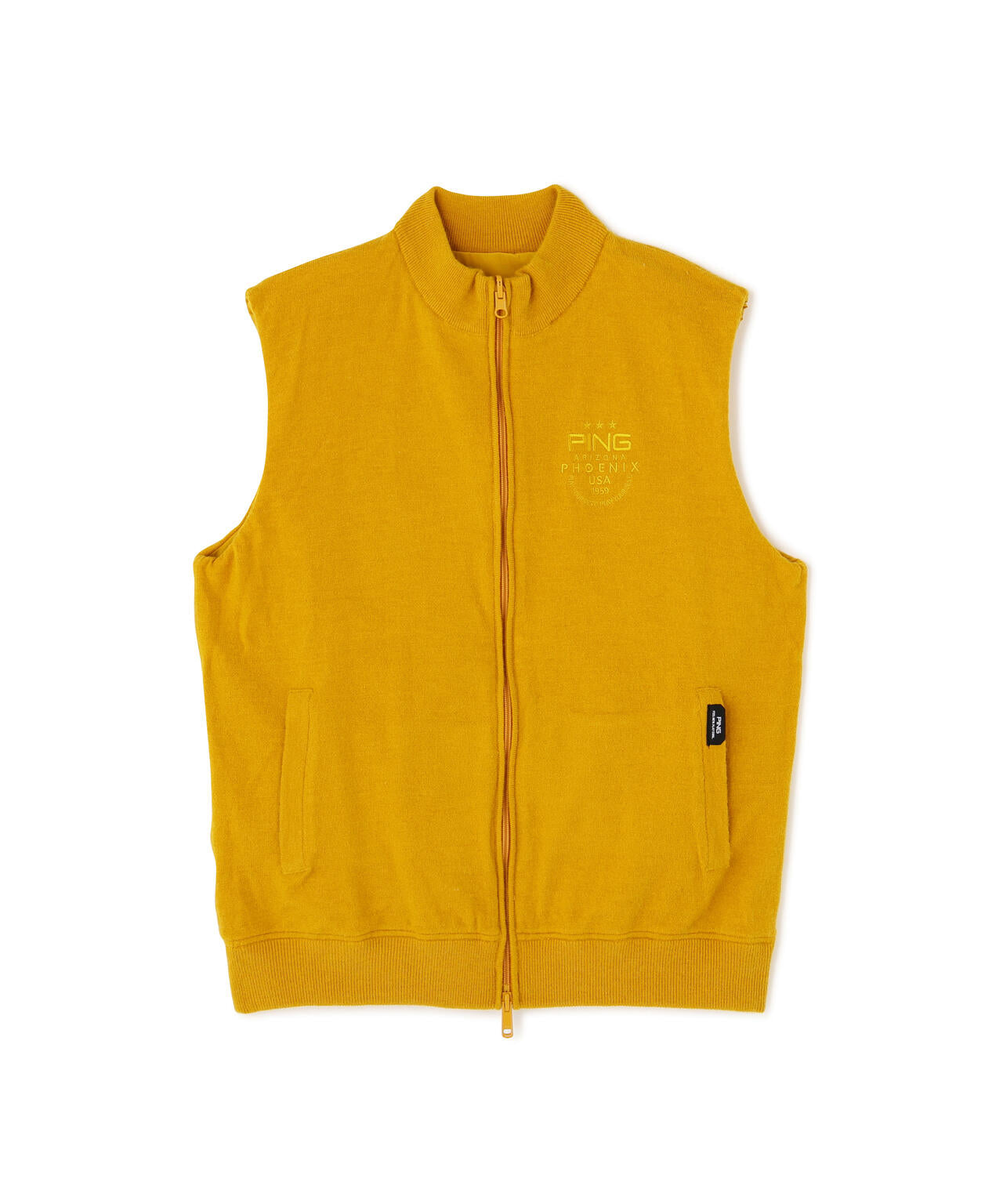 PING APPAREL】プレーンニット/布帛 リバーシブルフルジップ