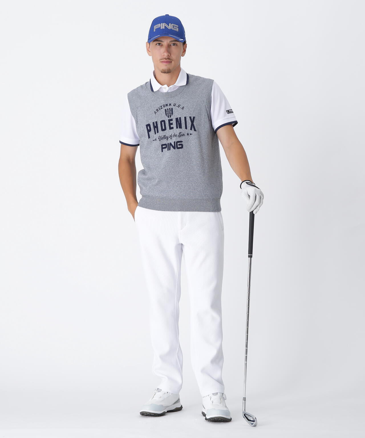 【PING APPAREL】デニムライクニット/カノコ レイヤードツインニット ＜NATIVE＞ (MENS)