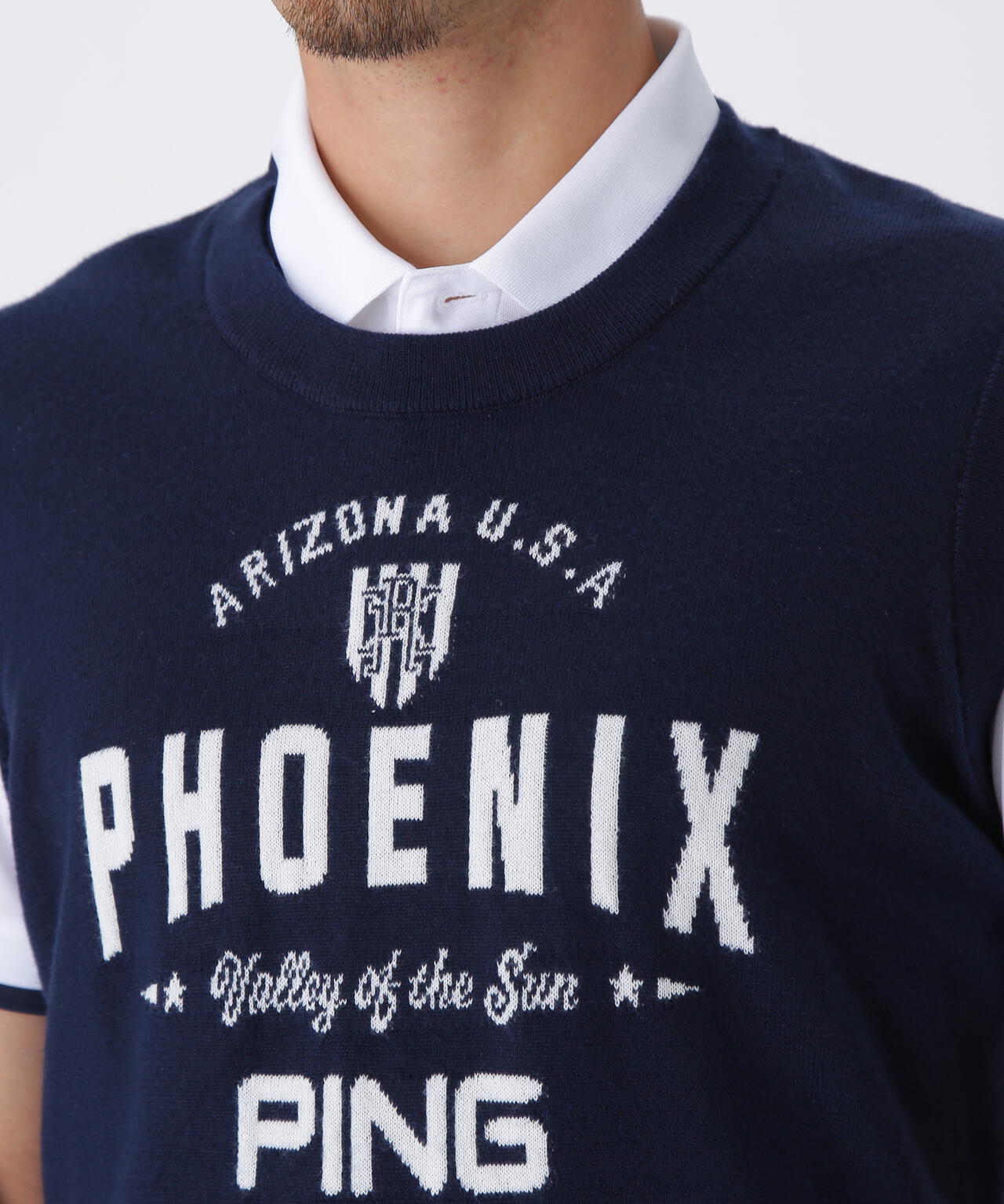 【PING APPAREL】デニムライクニット/カノコ レイヤードツインニット ＜NATIVE＞ (MENS)